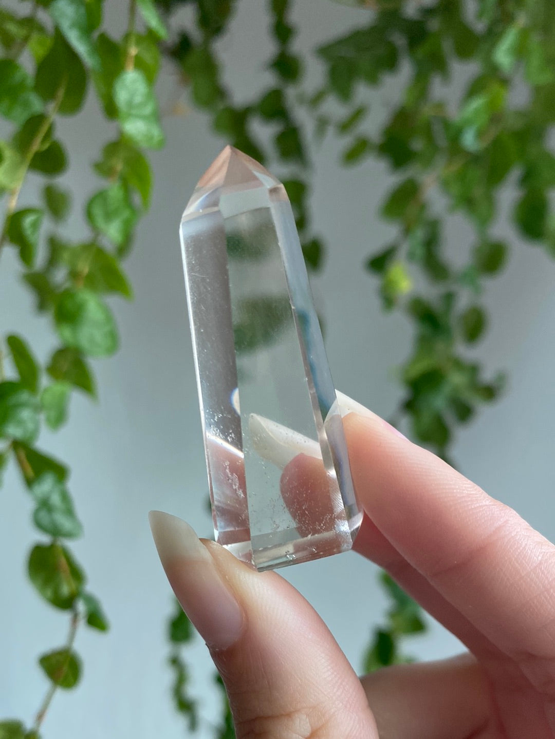 High Quality Clear Quartz Faceted Tower
