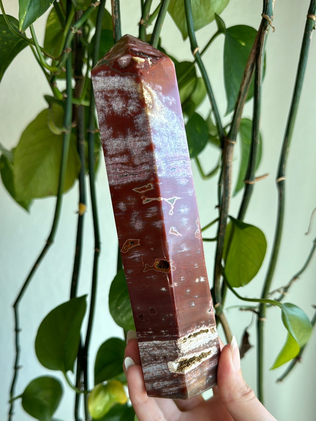 Large Red Sea Jasper Tower