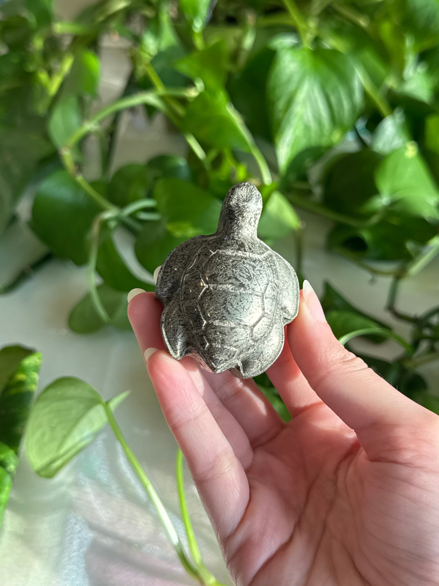 Pyrite Sea Turtle Carving