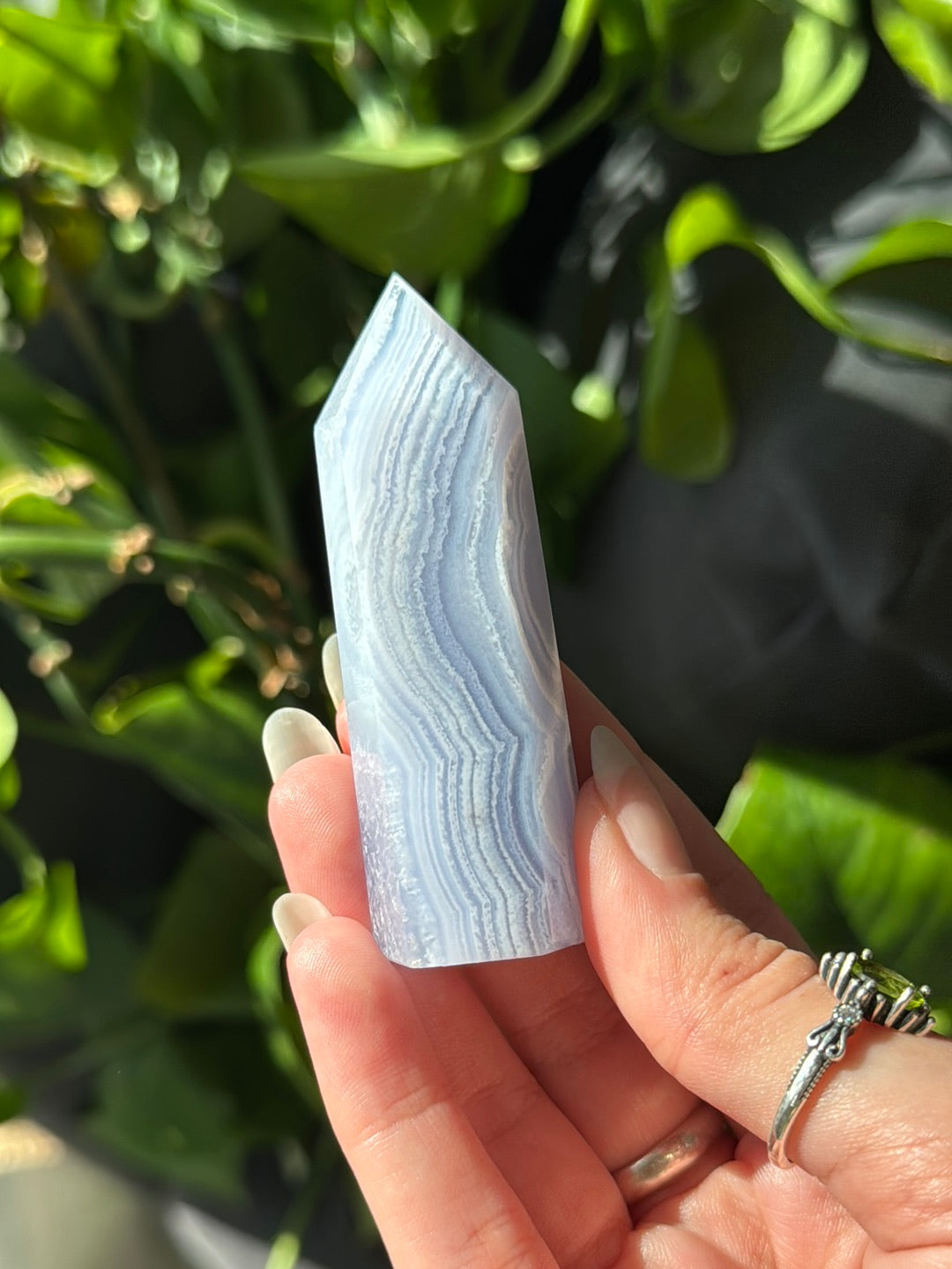 High Grade Blue Lace Agate Tower B