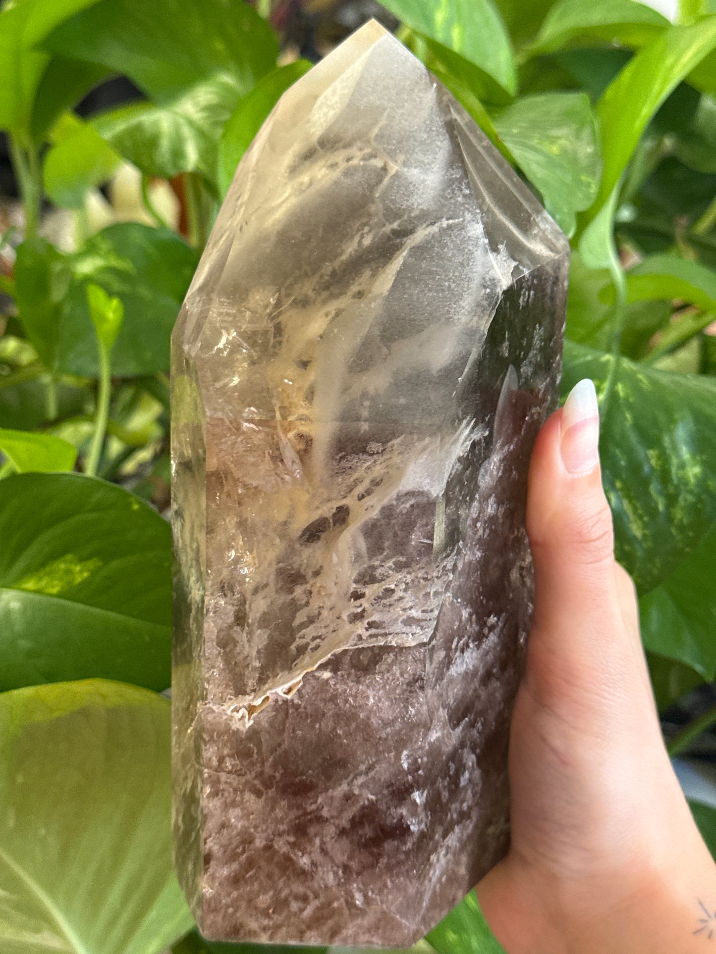 Collectors Statement Smoky Quartz with Garden Quartz Tower 🕸️