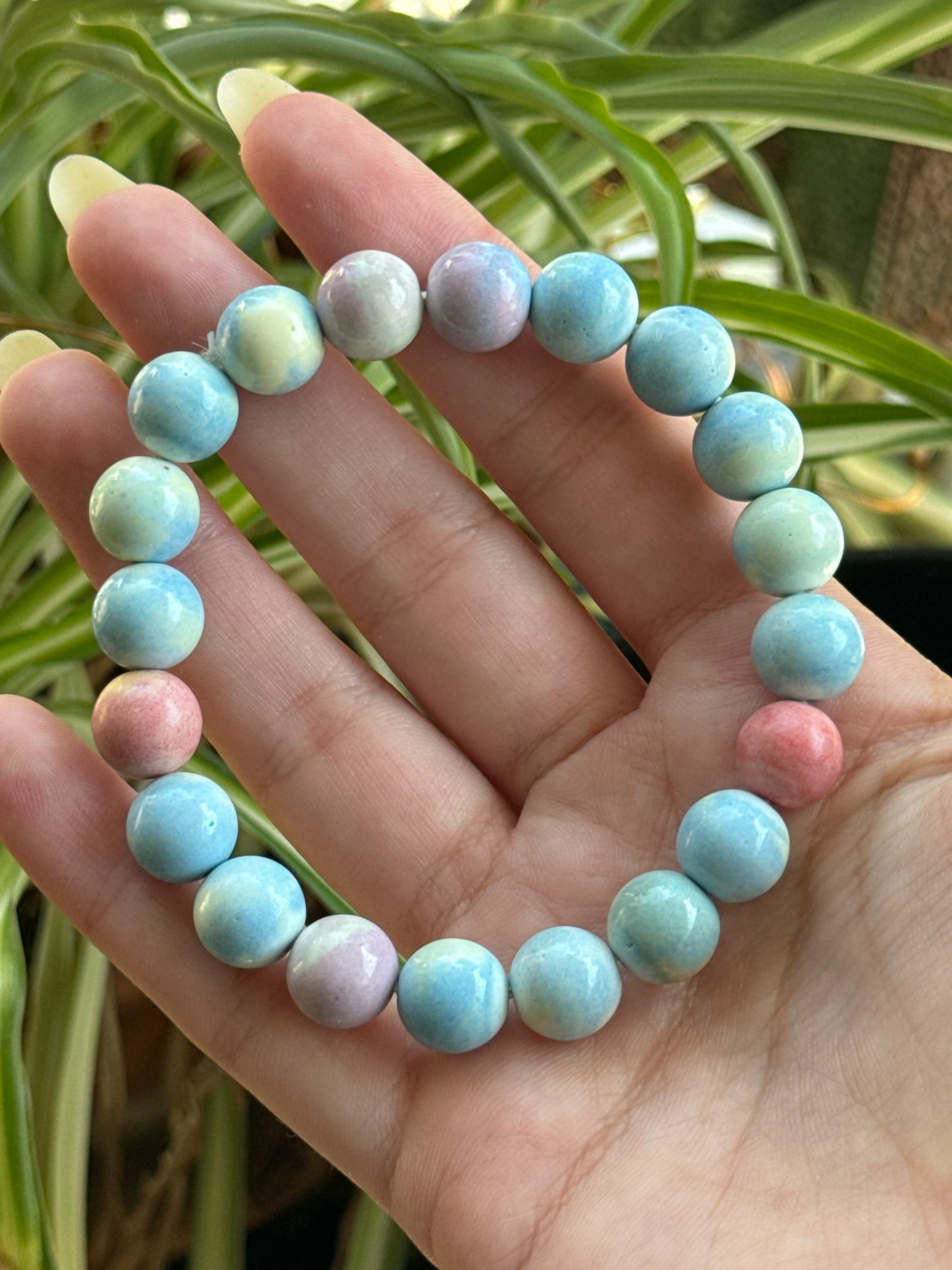 ‘Rainbow Sherbet’ Agate Bracelet