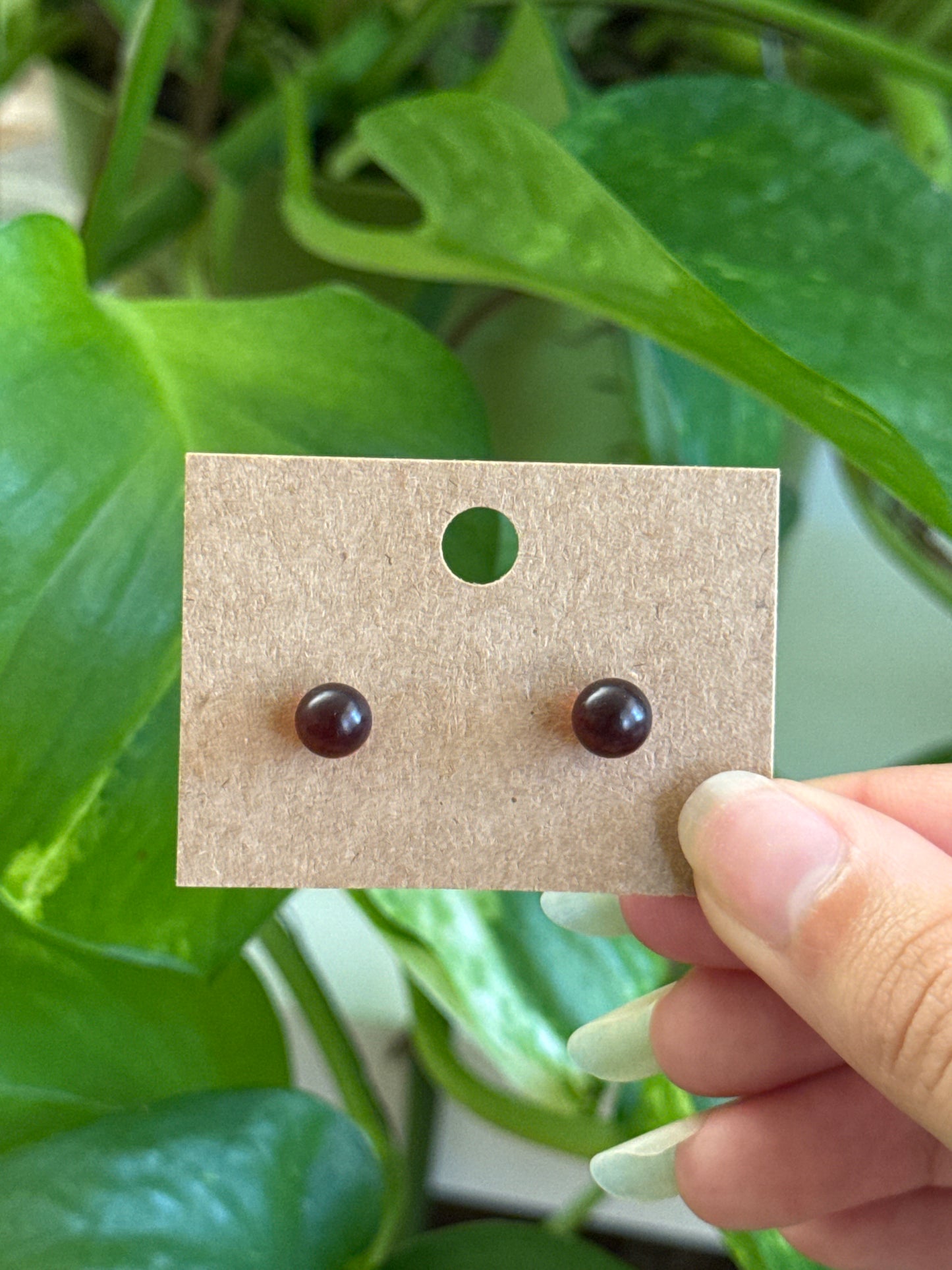 Garnet Stud Earrings