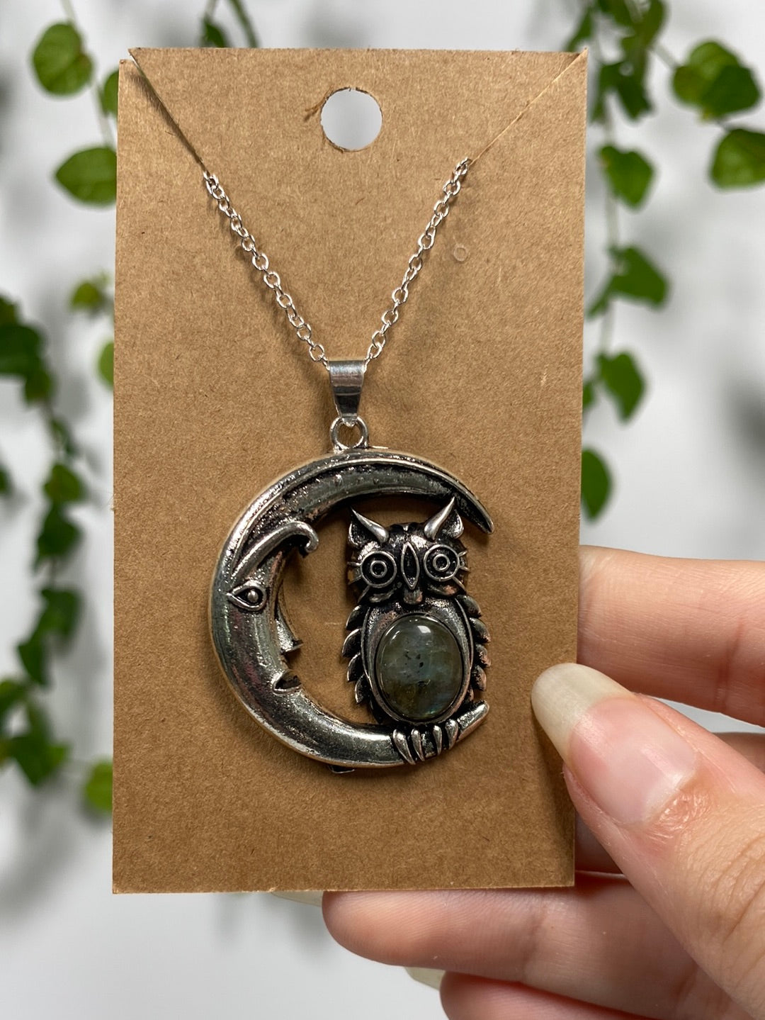 Labradorite Moon Necklace