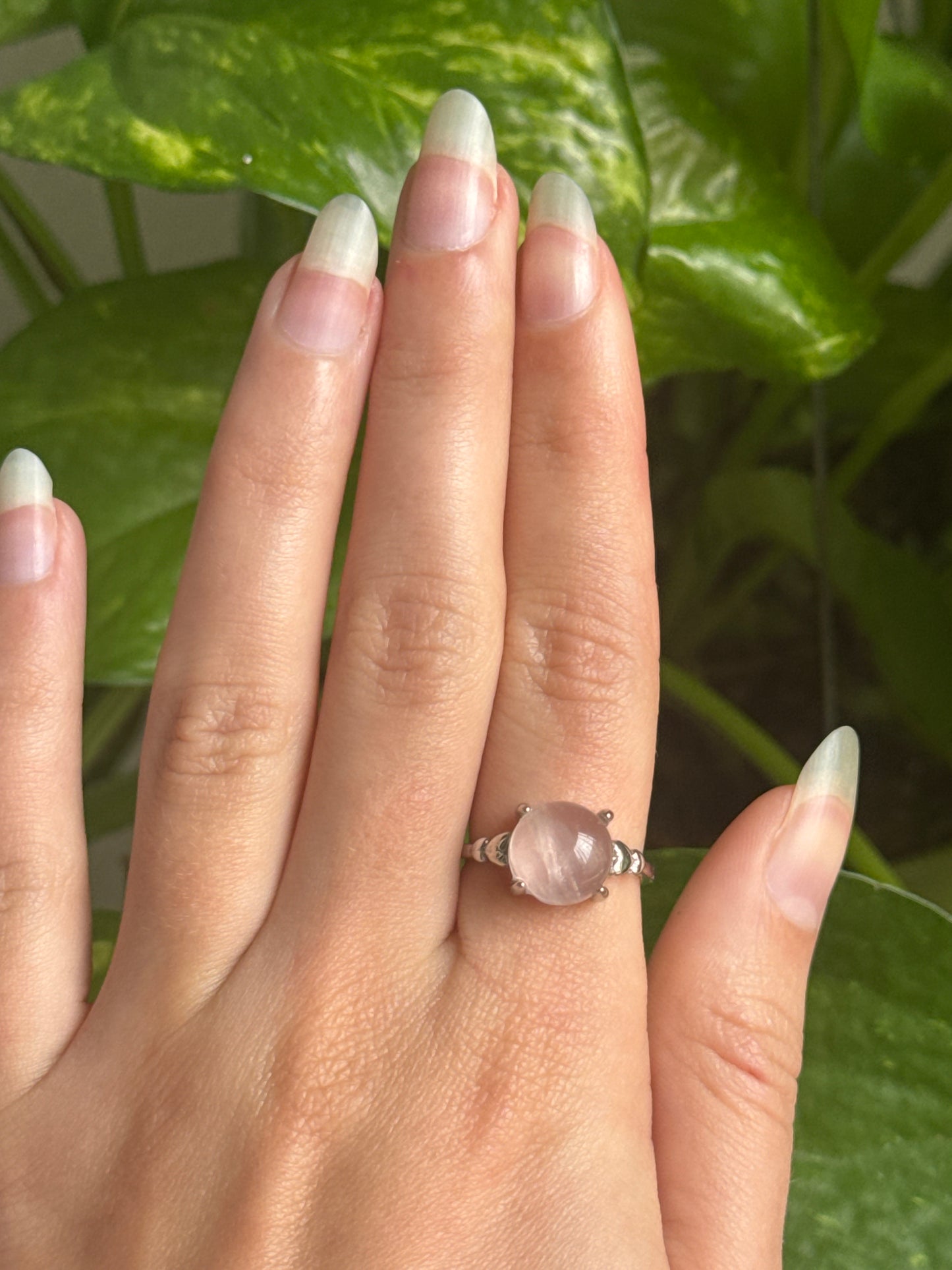 Rose Quartz Adjustable Ring