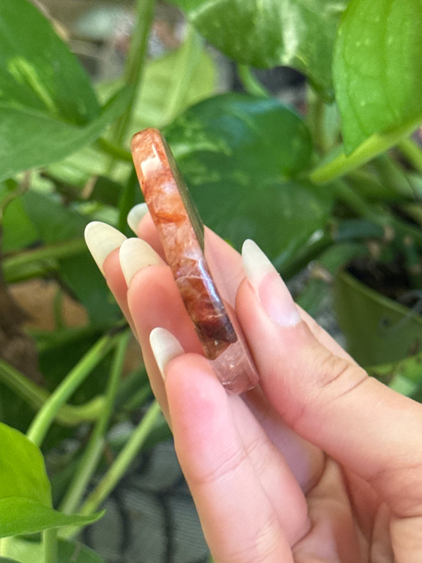 High Clarity Fire Quartz Disk