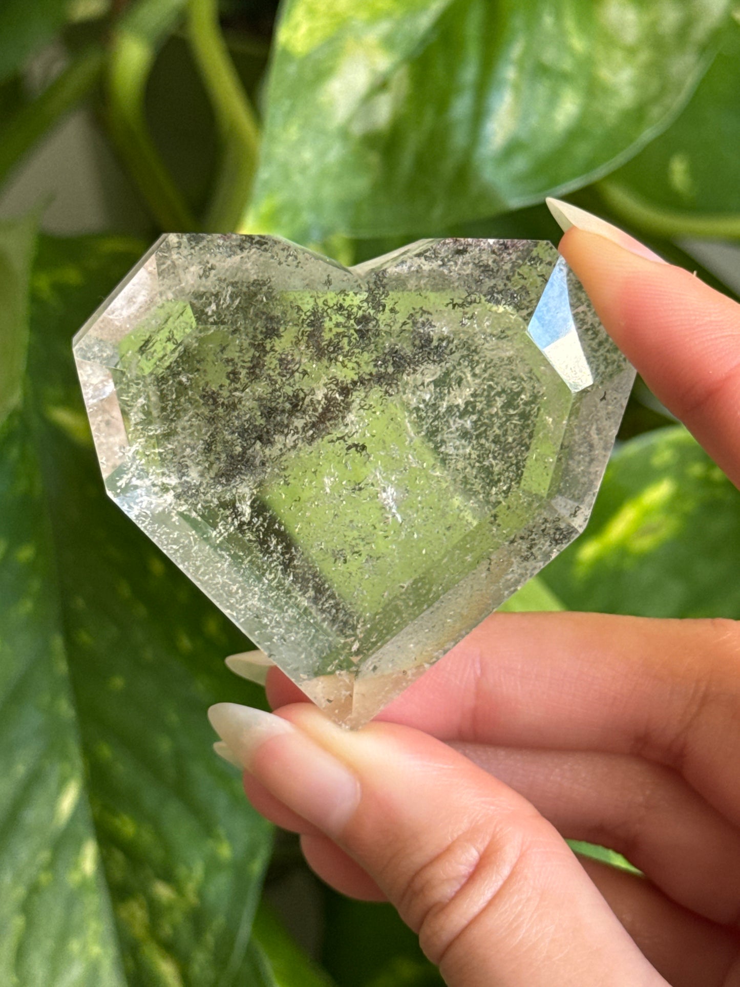 Garden Quartz Geometric Heart