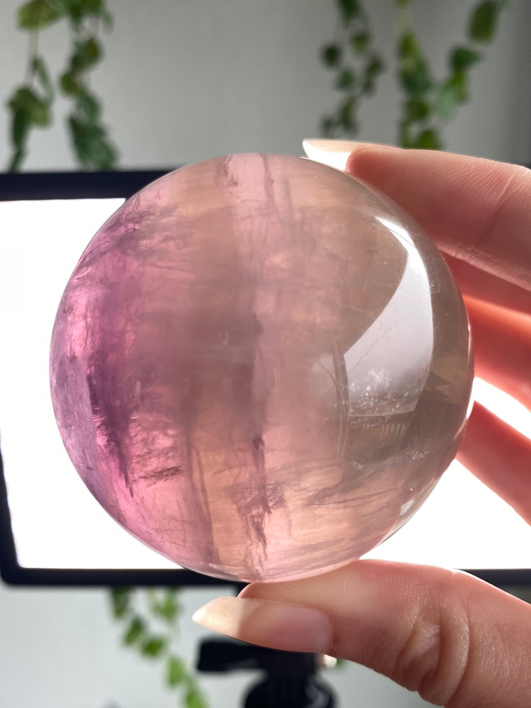 Magenta Fluorite Sphere With Mica