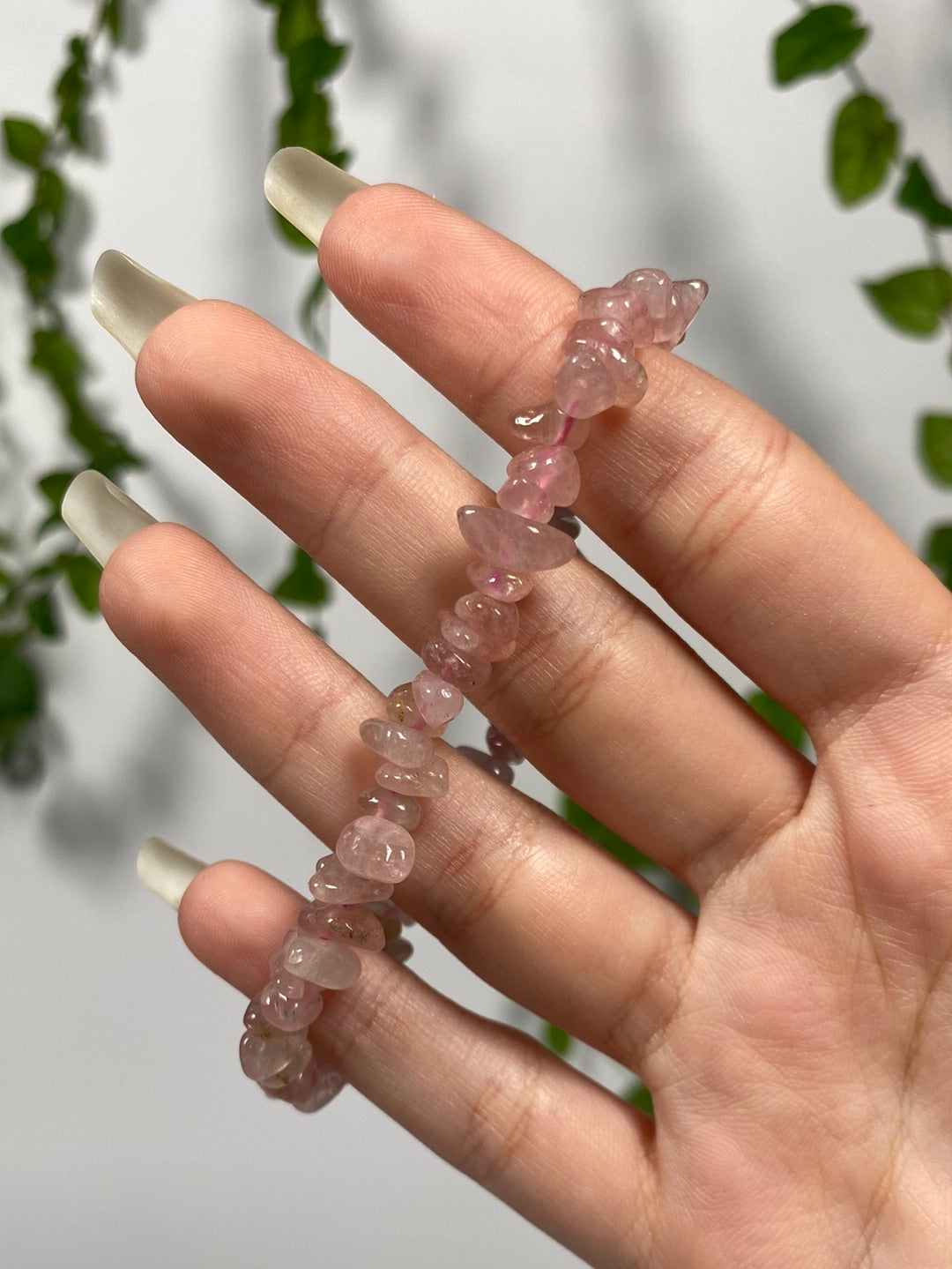 Rose Quartz Chip Bracelet