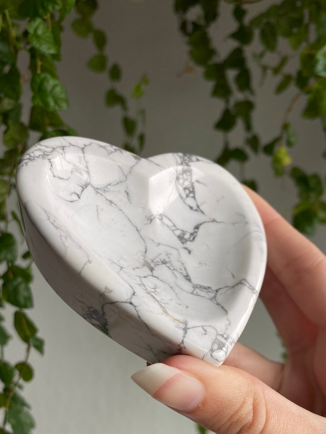 Howlite Heart Bowl