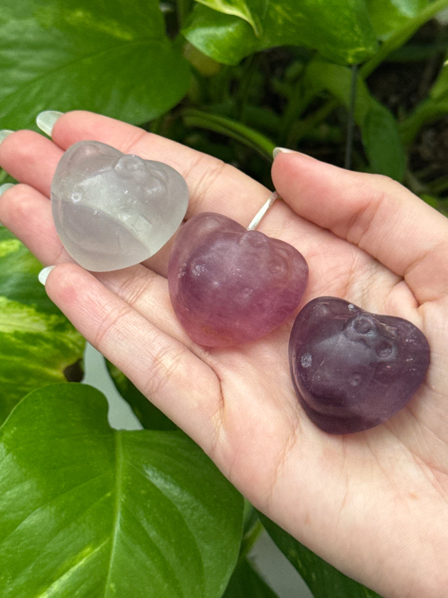 Fluorite Hello Kitty Heart