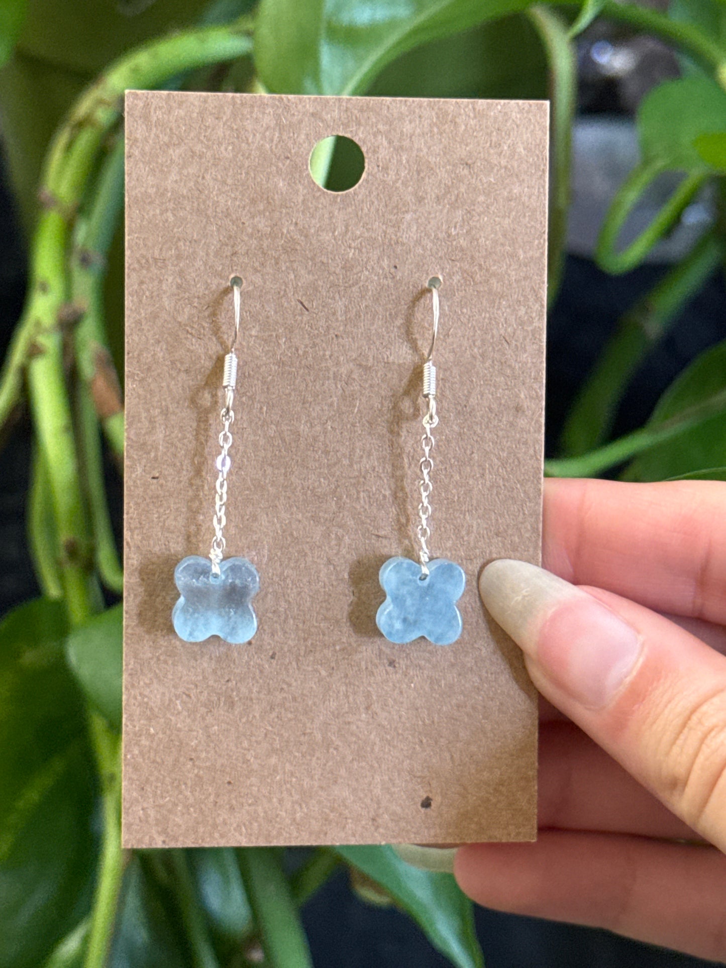 Aquamarine Clover Earring Earrings