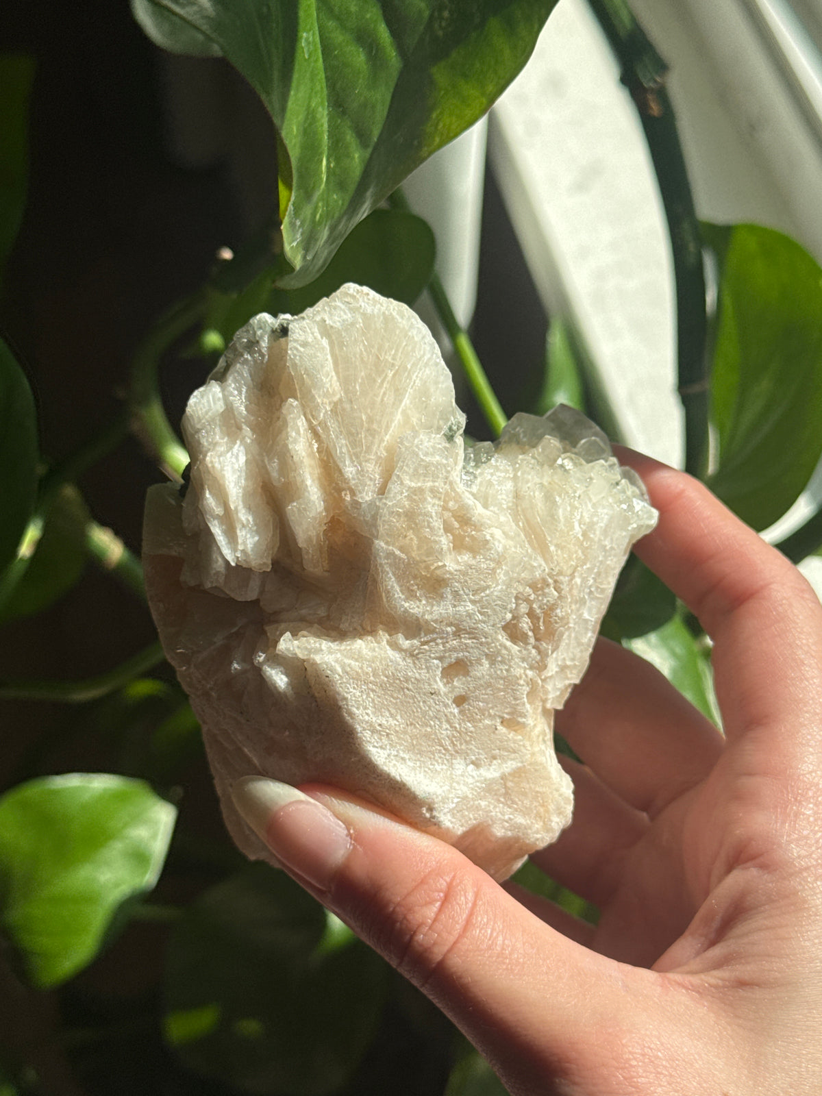 Peach Stilbite and Cubic Apophylite Specimen