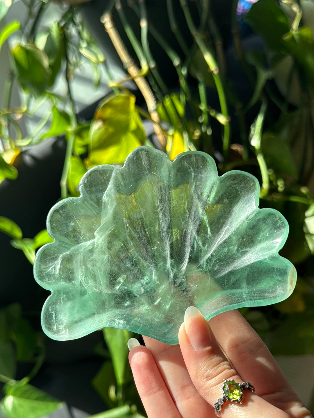 Large Crisp Green Fluorite Bowl