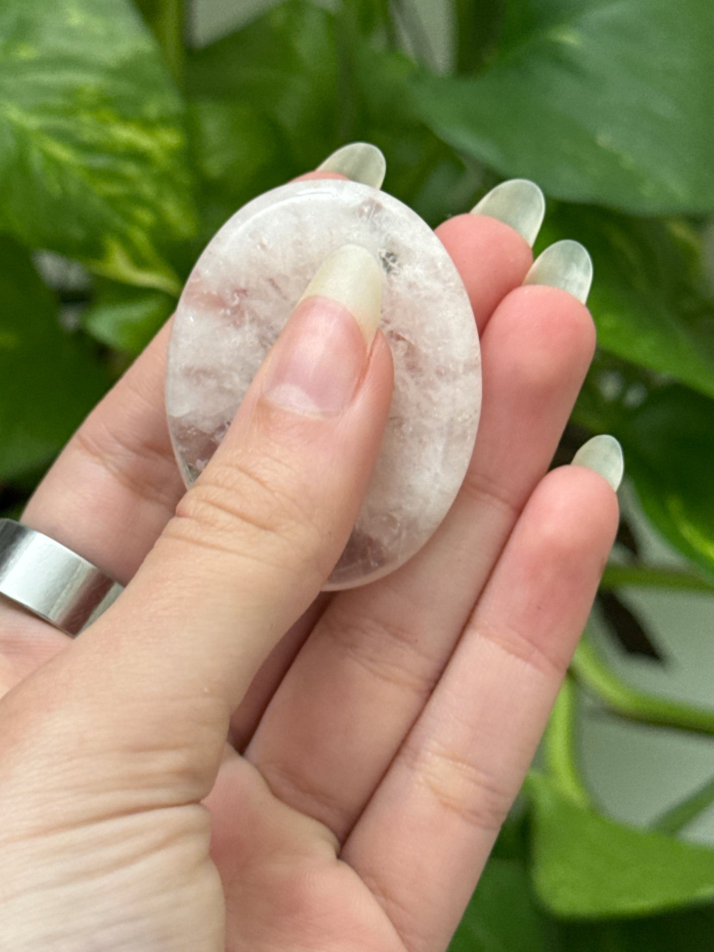 Clear Quartz Worry Stone