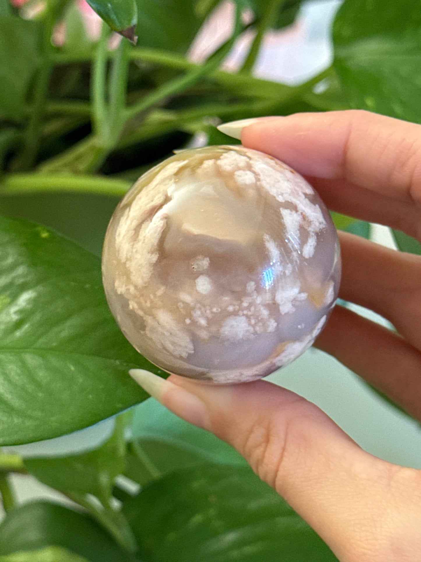 Flower Agate Sphere