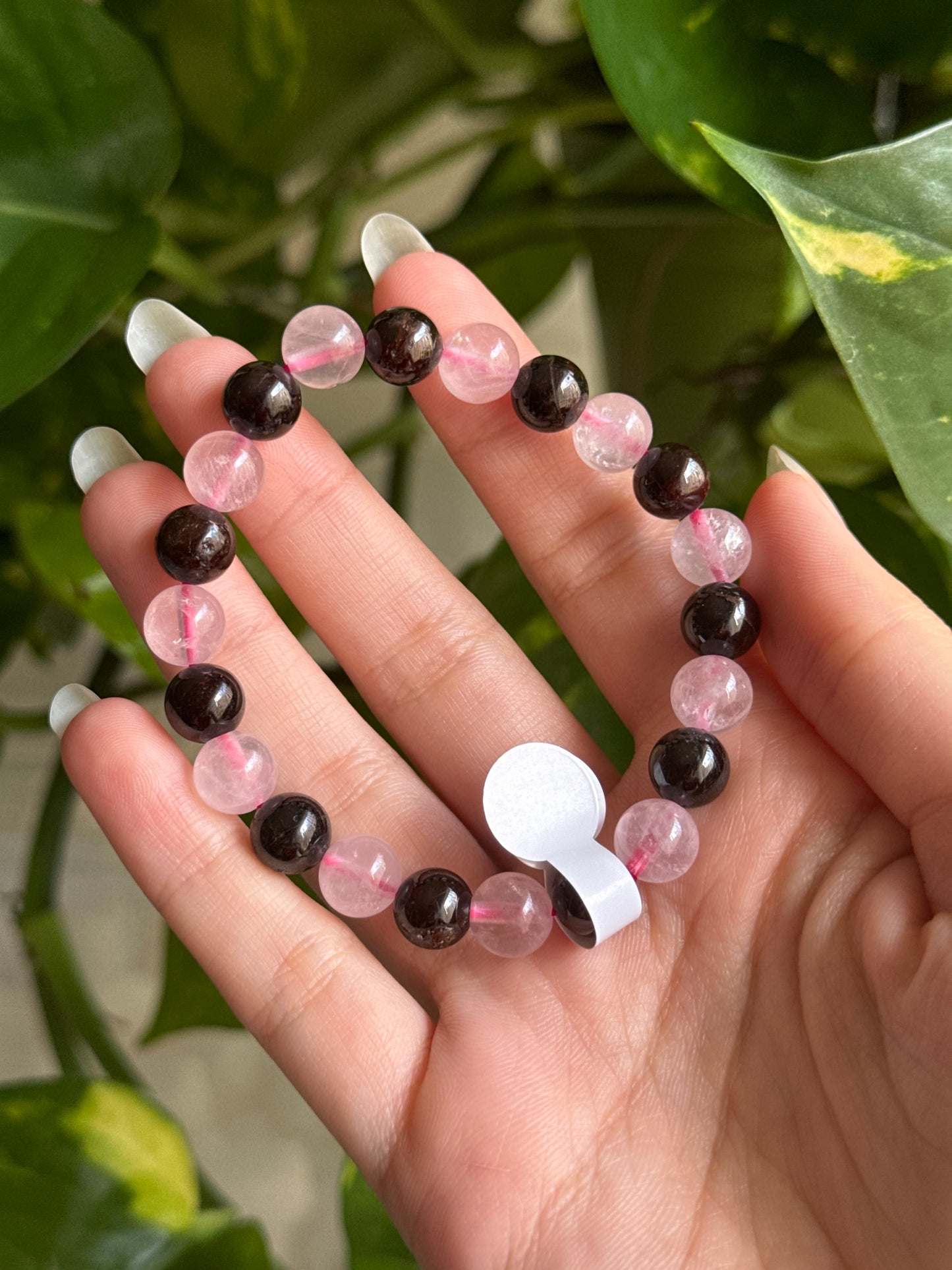 Rose Quartz & Garnet Bracelet