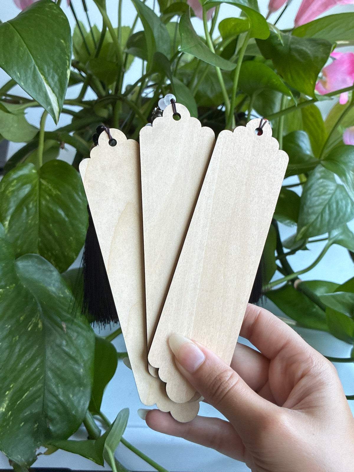 Black Rose Hand Wood Bookmark | You Pick Material