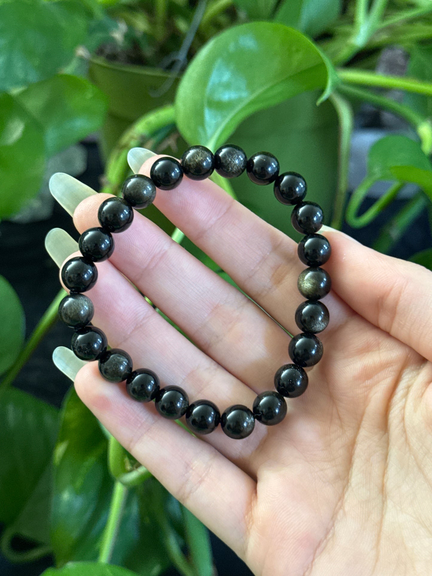 Gold Sheen Obsidian Bracelet