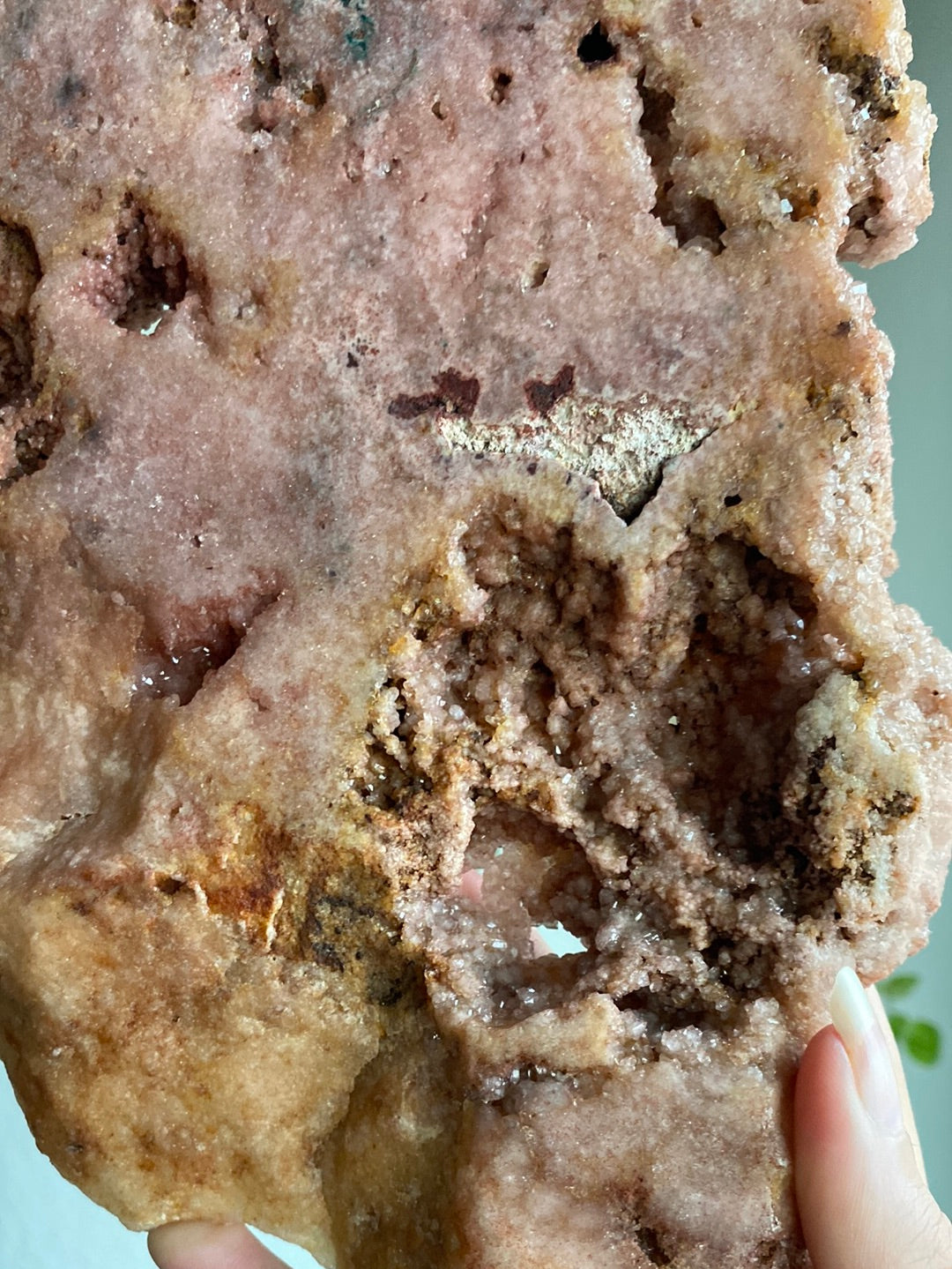 XL Druzy Pink Amethyst Slab (11” & 2.8lbs)