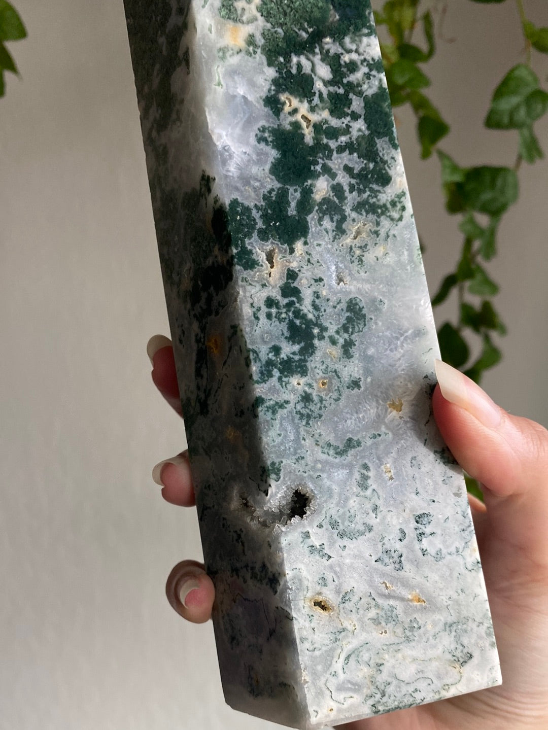 XXL Chunk Moss Agate Tower (12.5” & 4.2lbs)