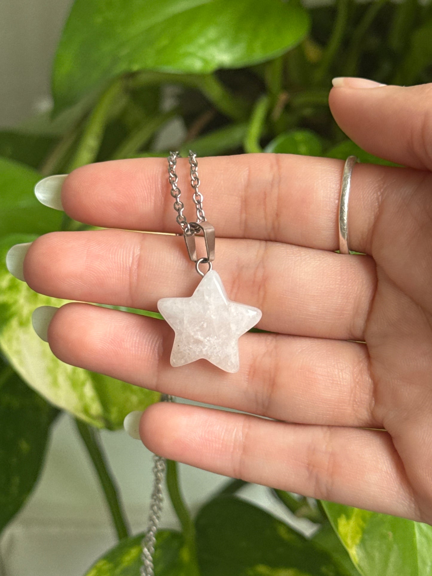 Rose Quartz Star Necklace