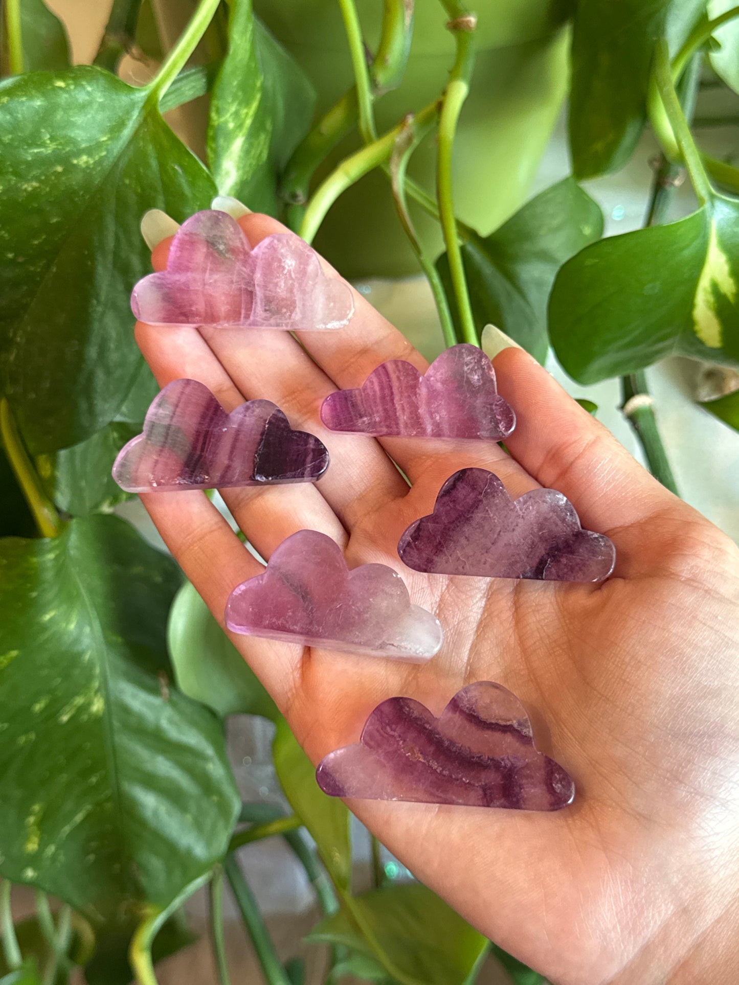 Magenta Fluorite Cloud Carving