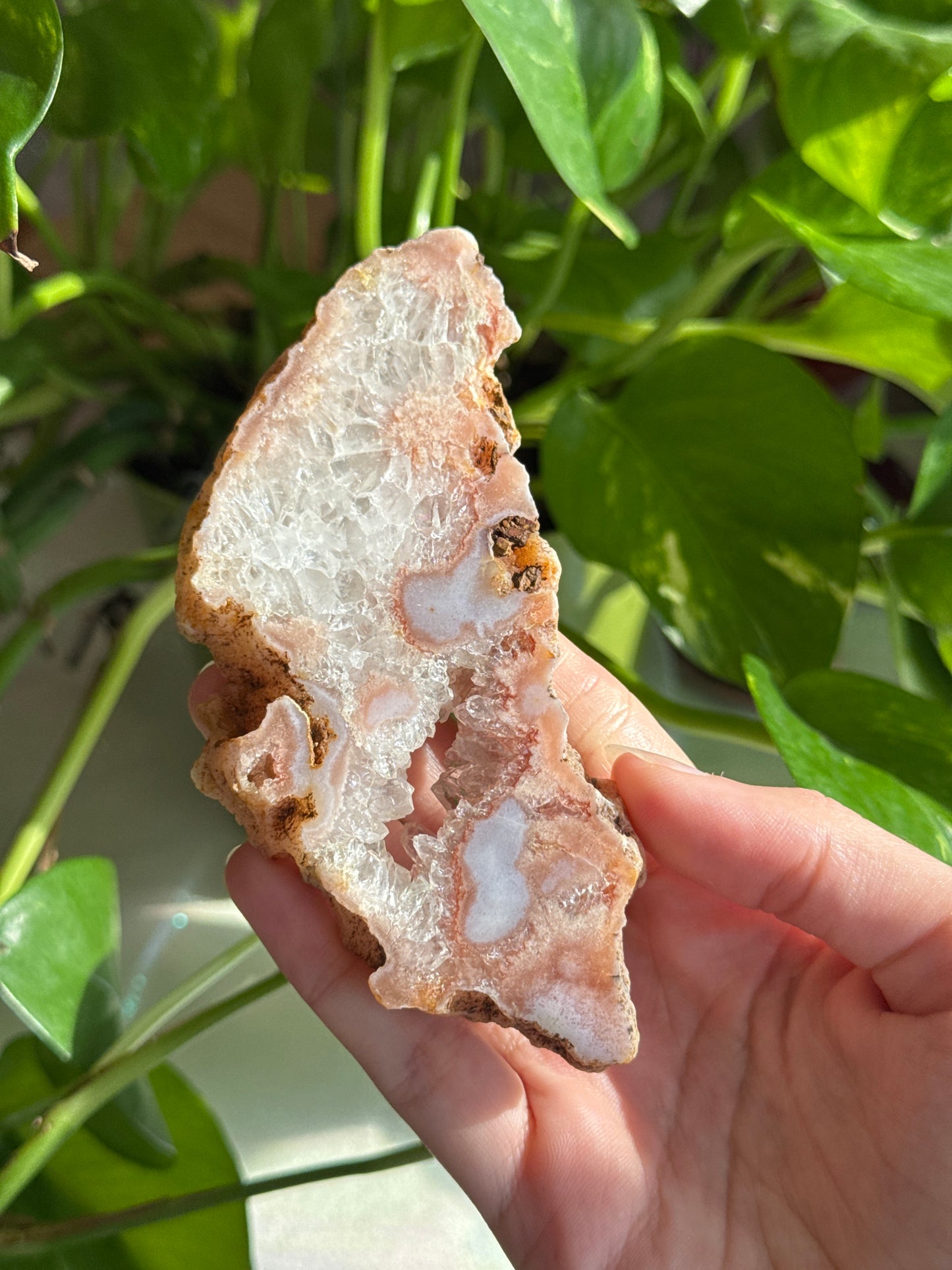 Dreamy Pink Amethyst & Quartz Slab