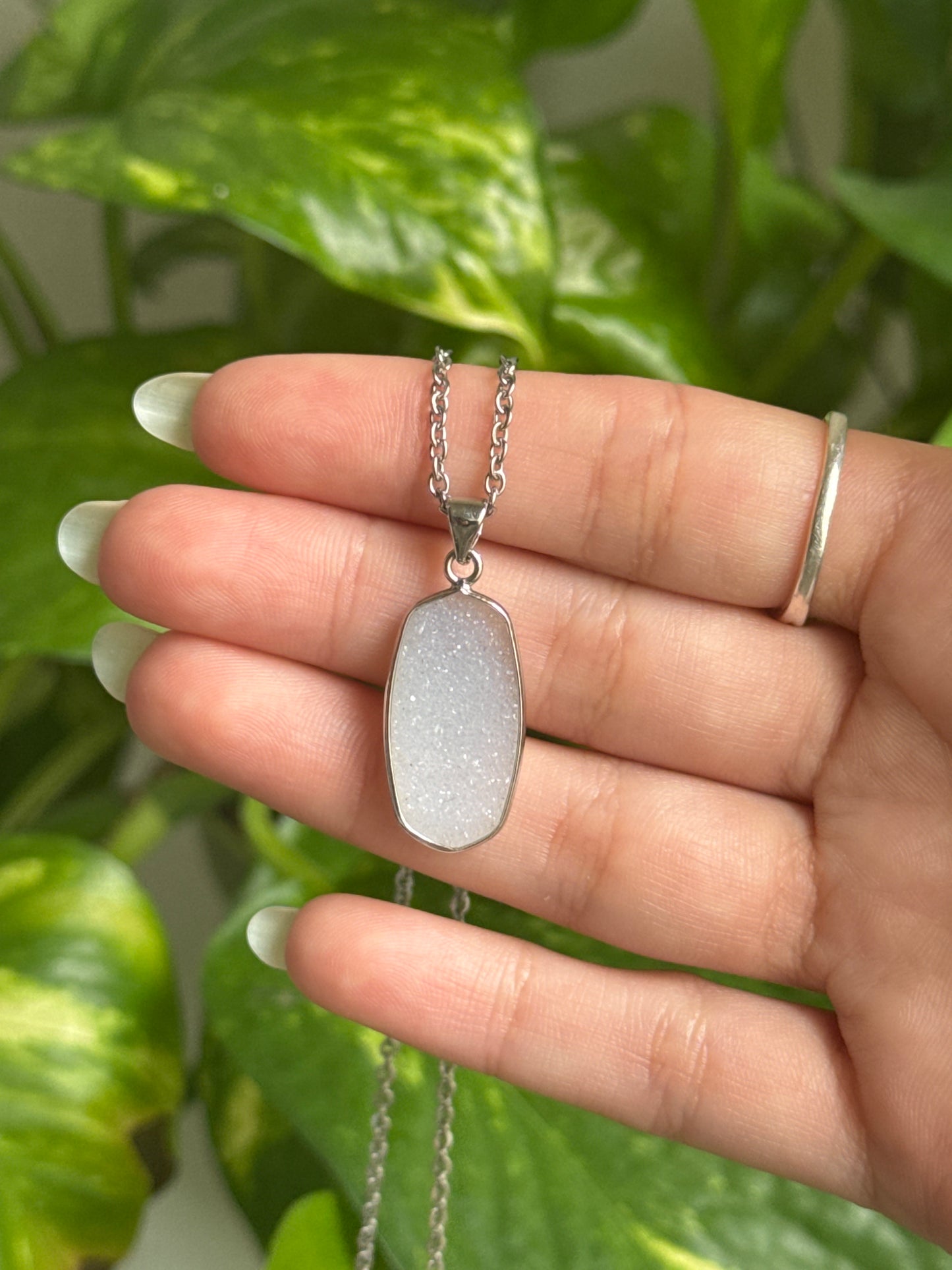 Druzy Chalcedony Necklace