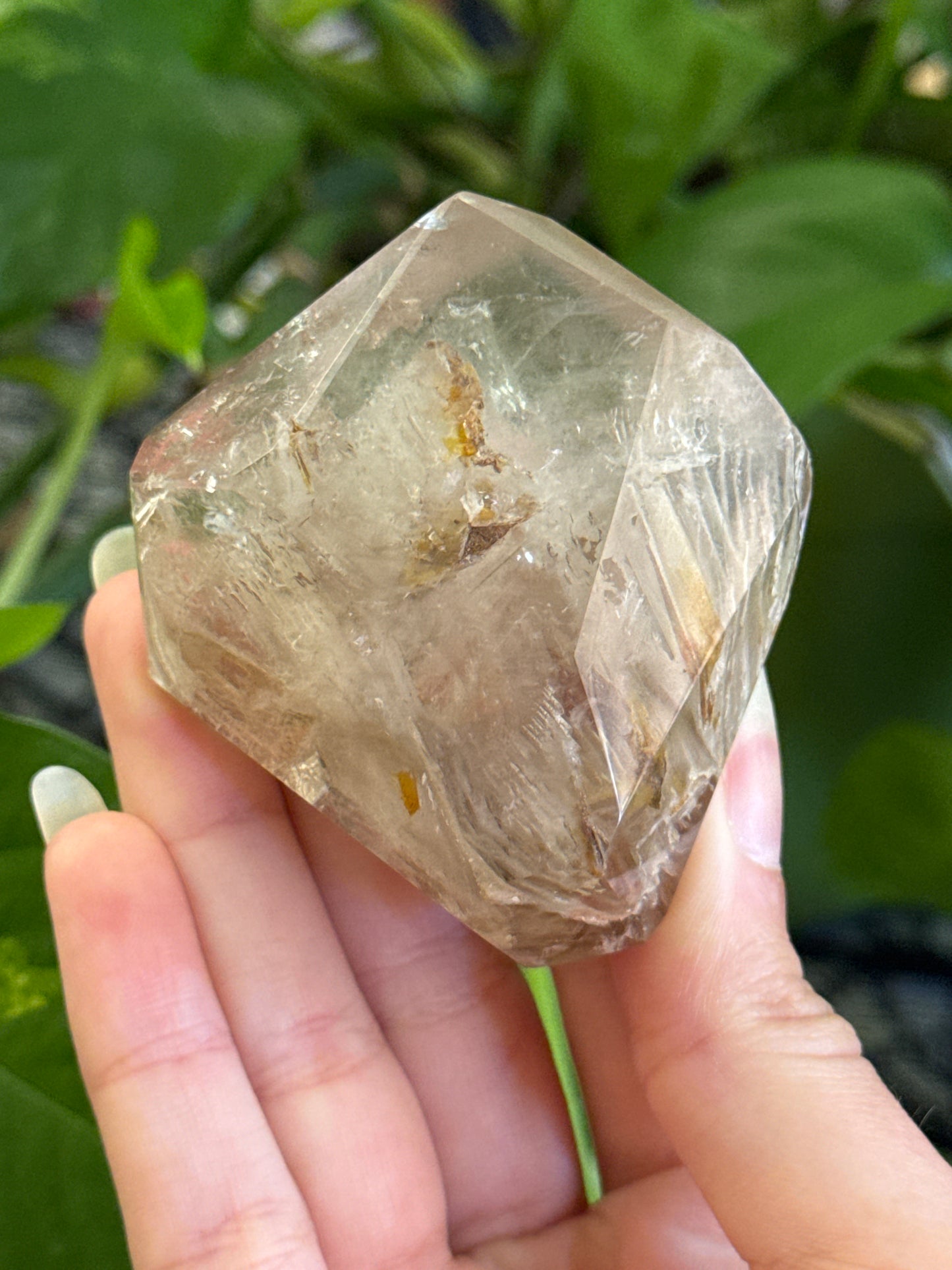 Feathered Phantom Garden Quartz Freeform