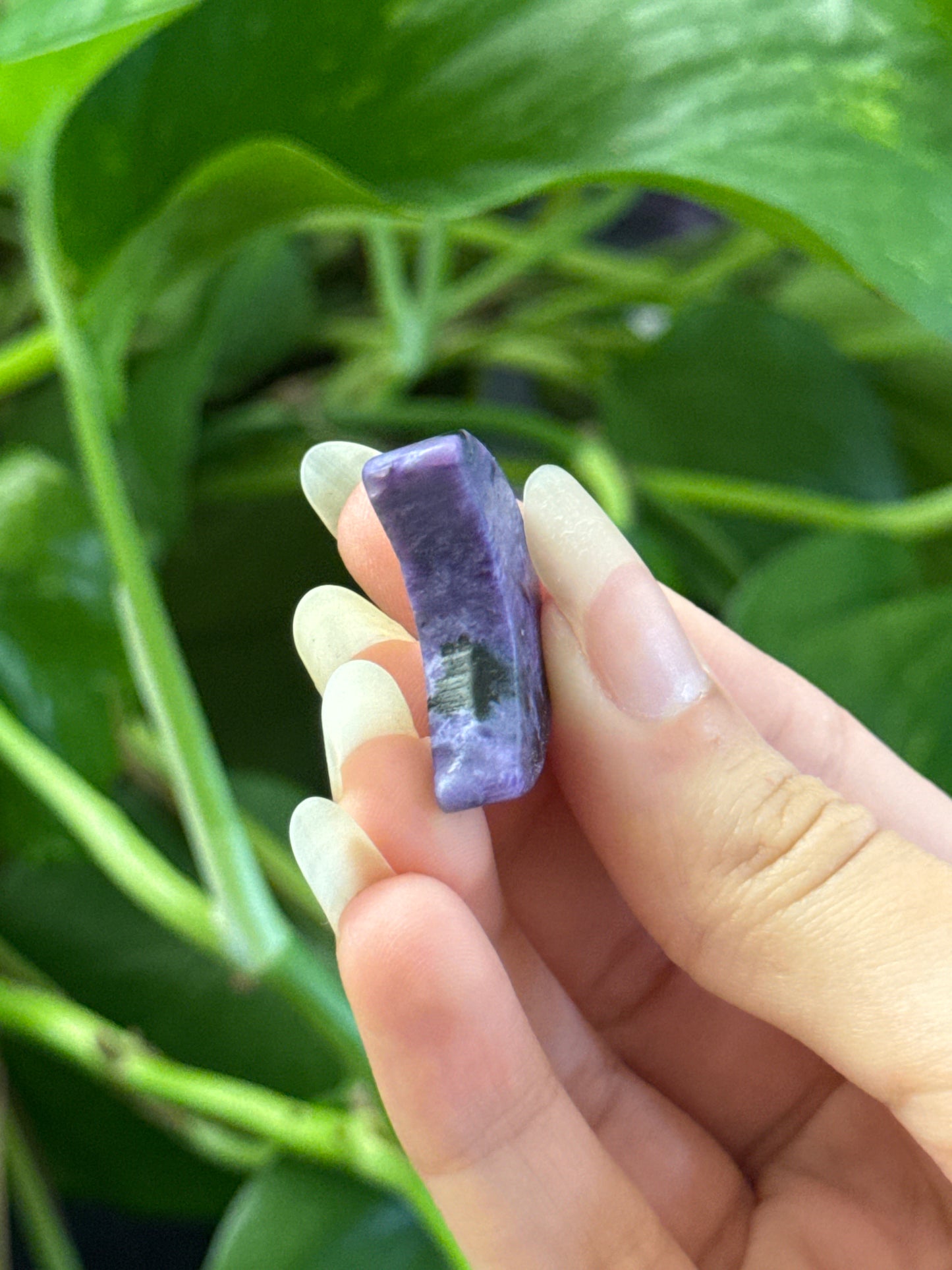 Charoite Crescent Mini Moon