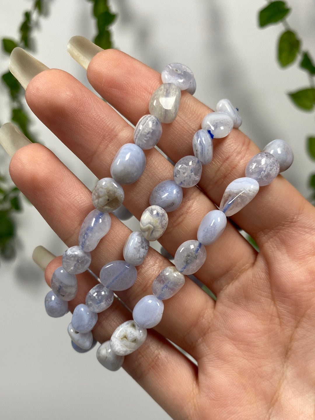 Blue Lace Agate Chip Bracelet