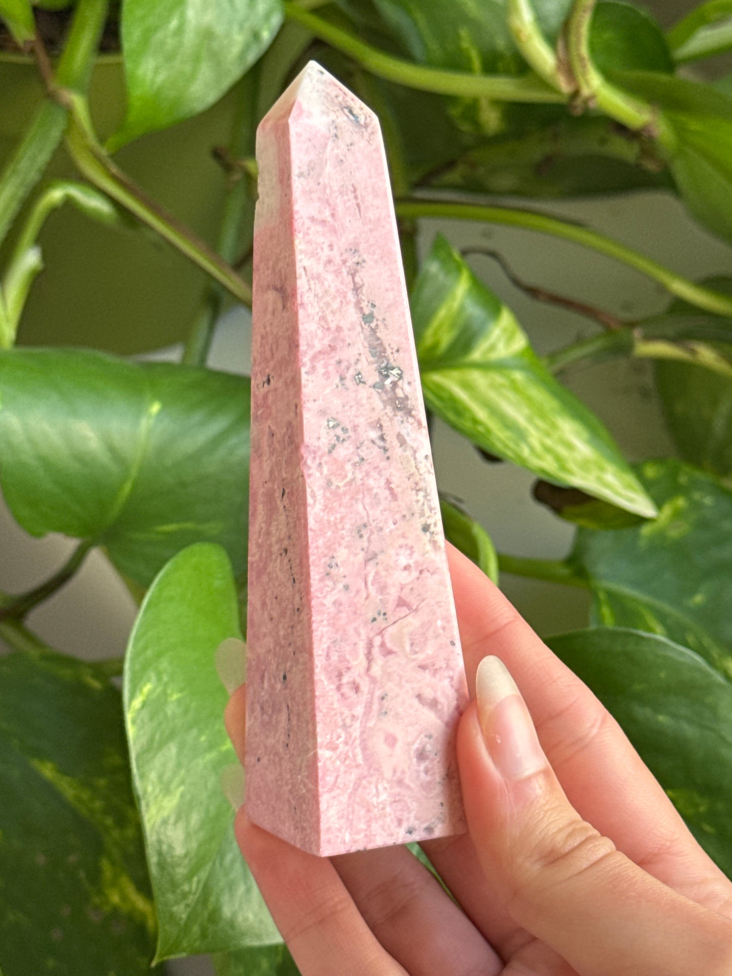 Bubblegum Rhodonite Tower