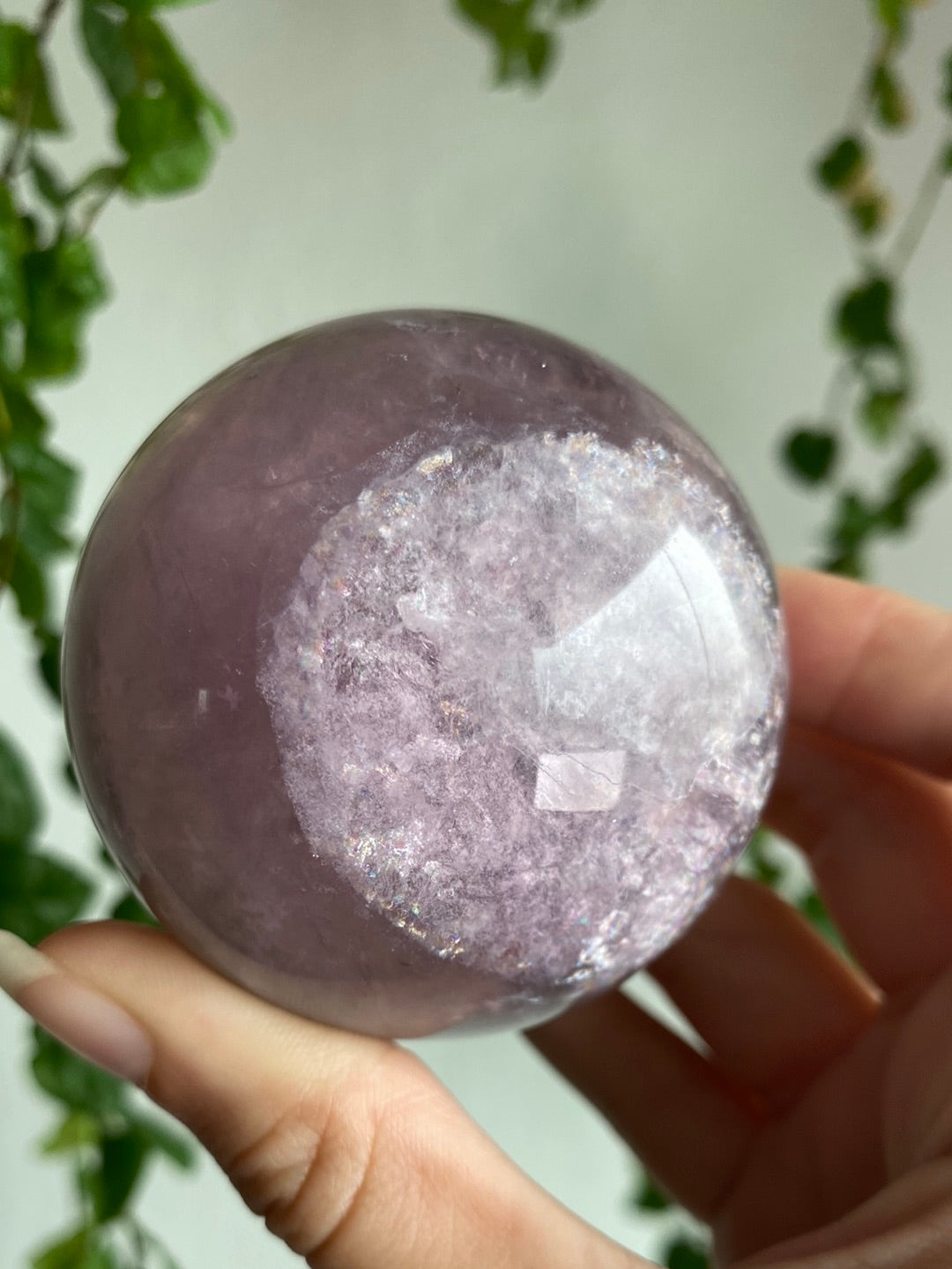 Magenta Fluorite Sphere With Mica