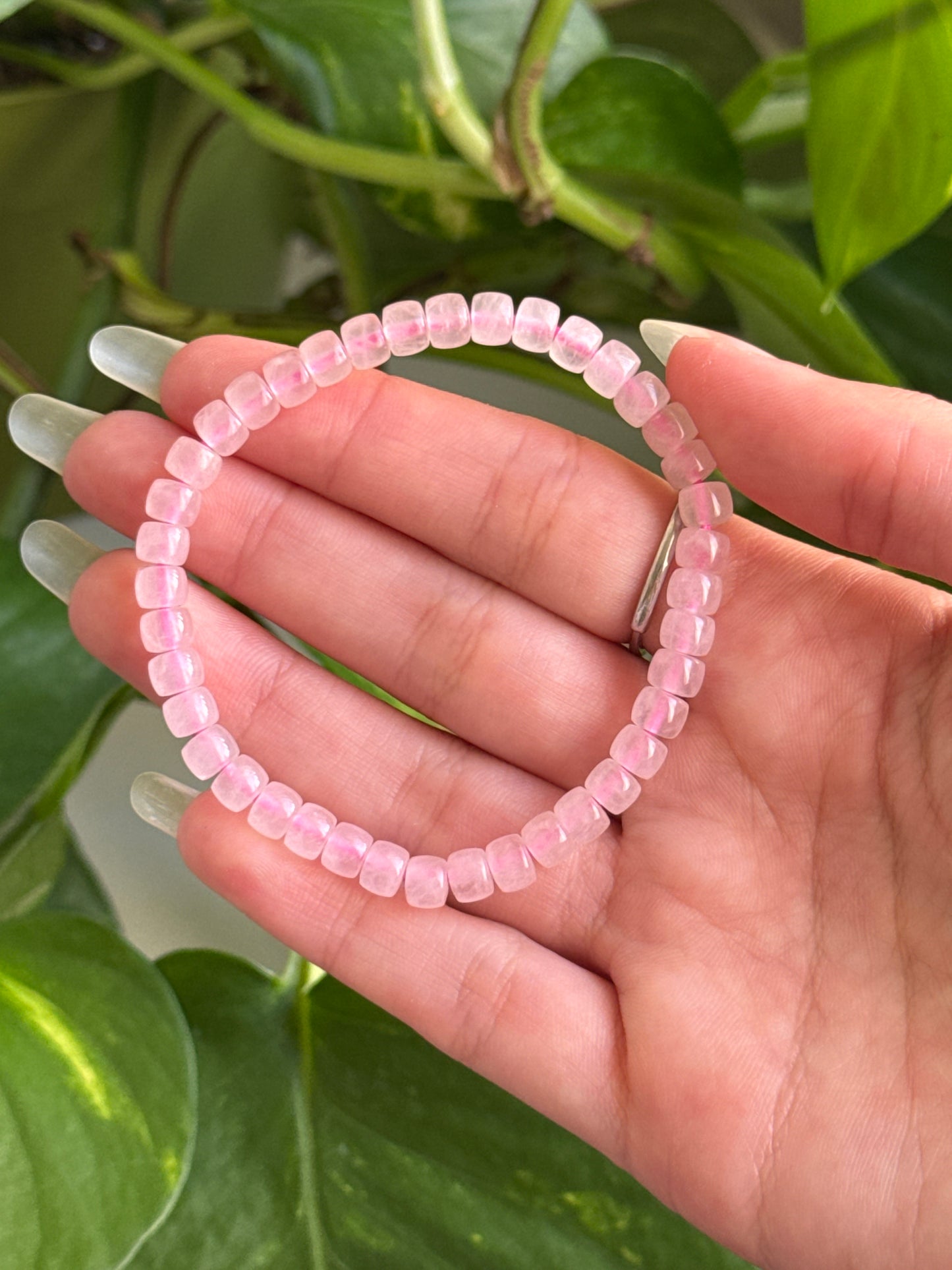 Rose Quartz Dainty Bracelet
