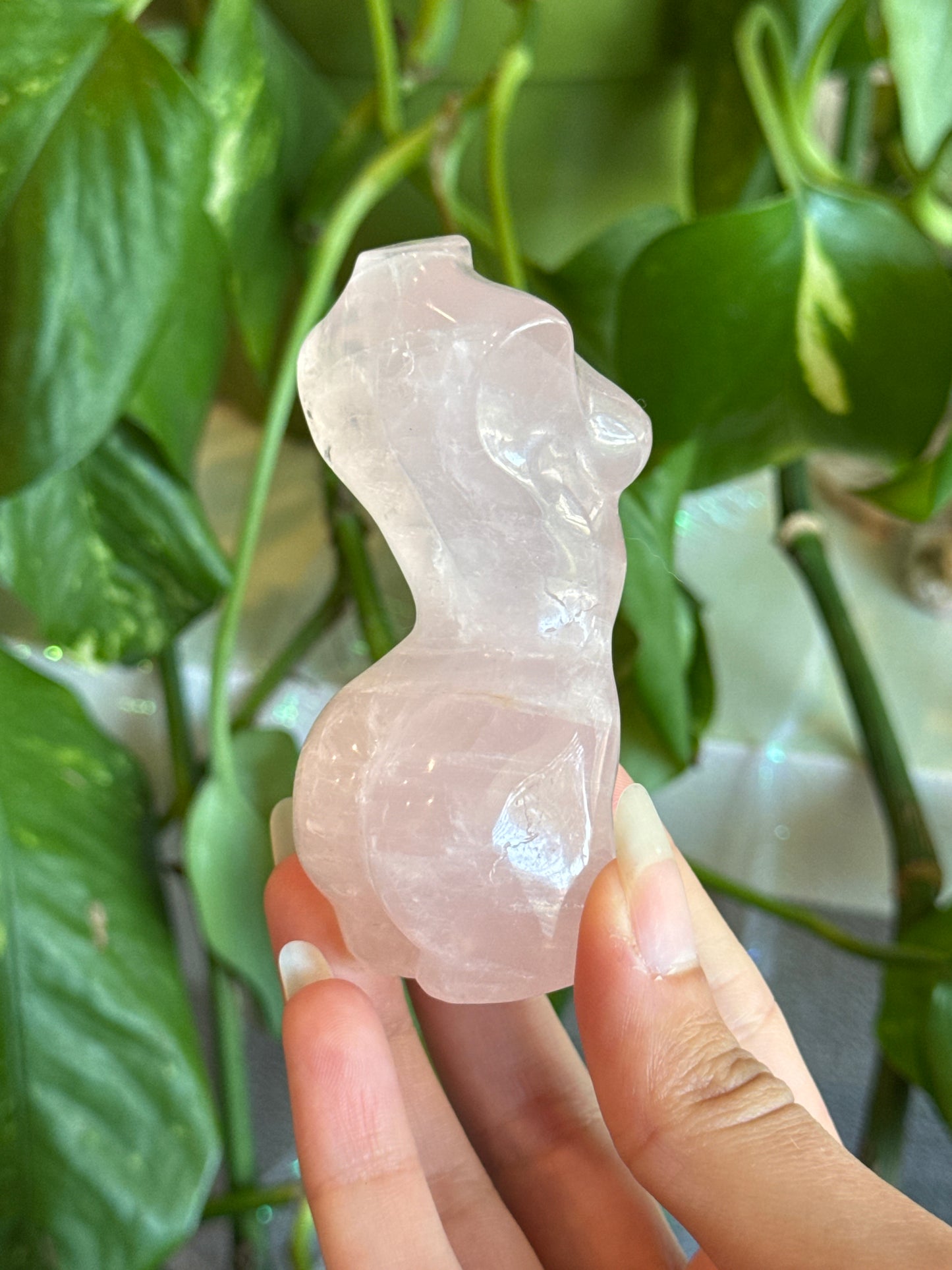 Rose Quartz Goddess Body with Star Flash
