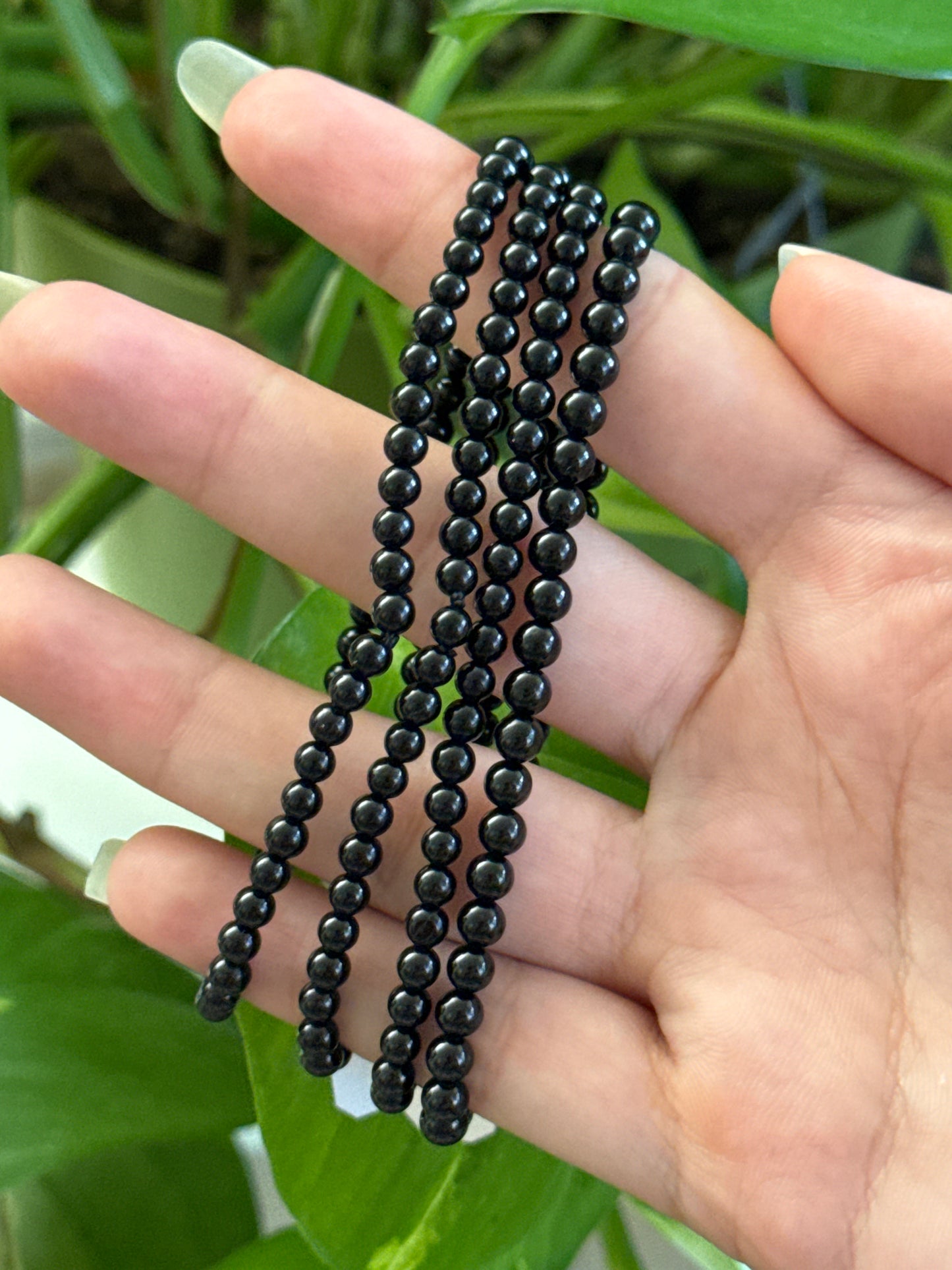 Black Tourmaline Dainty Bracelet