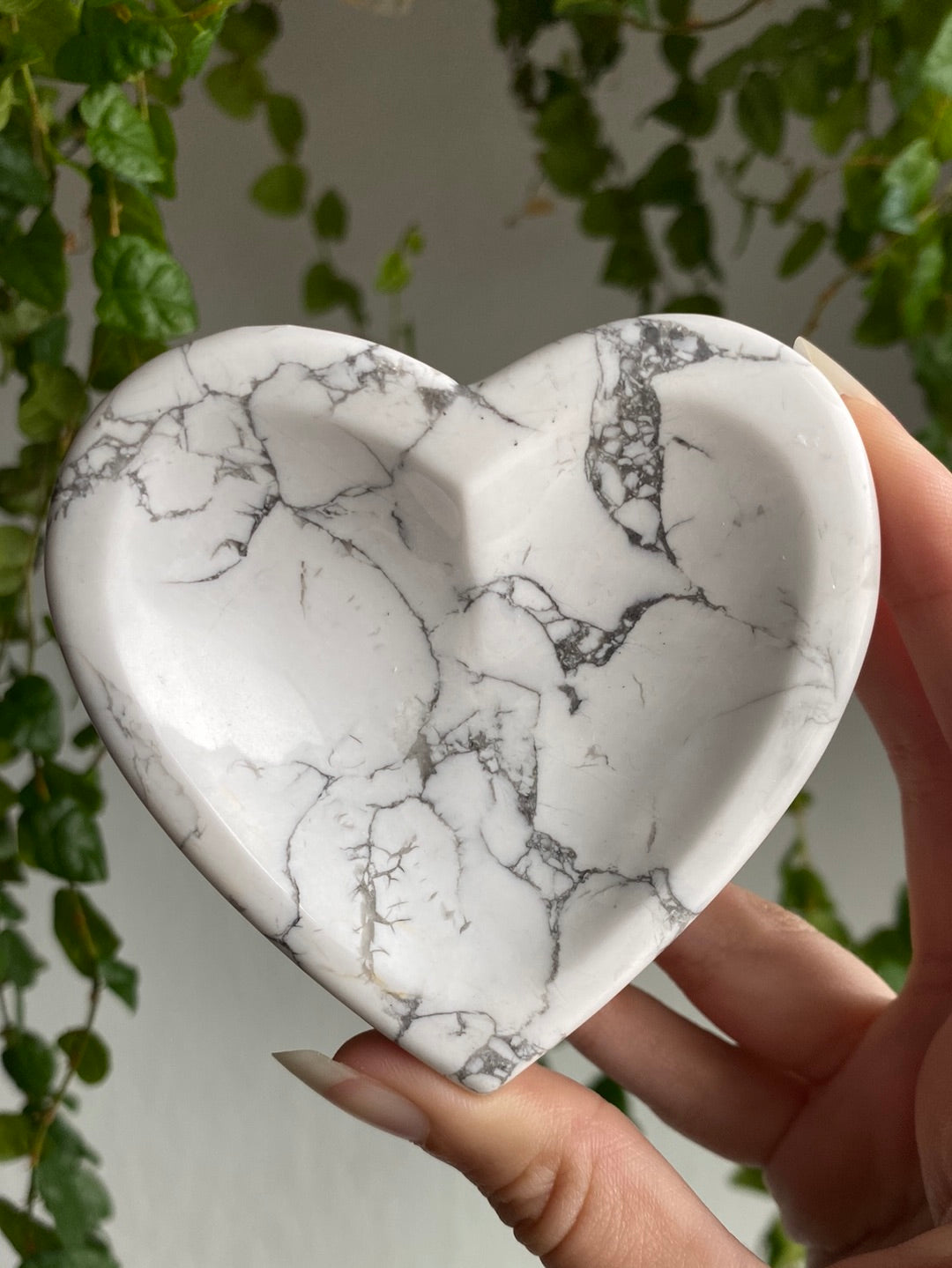 Howlite Heart Bowl