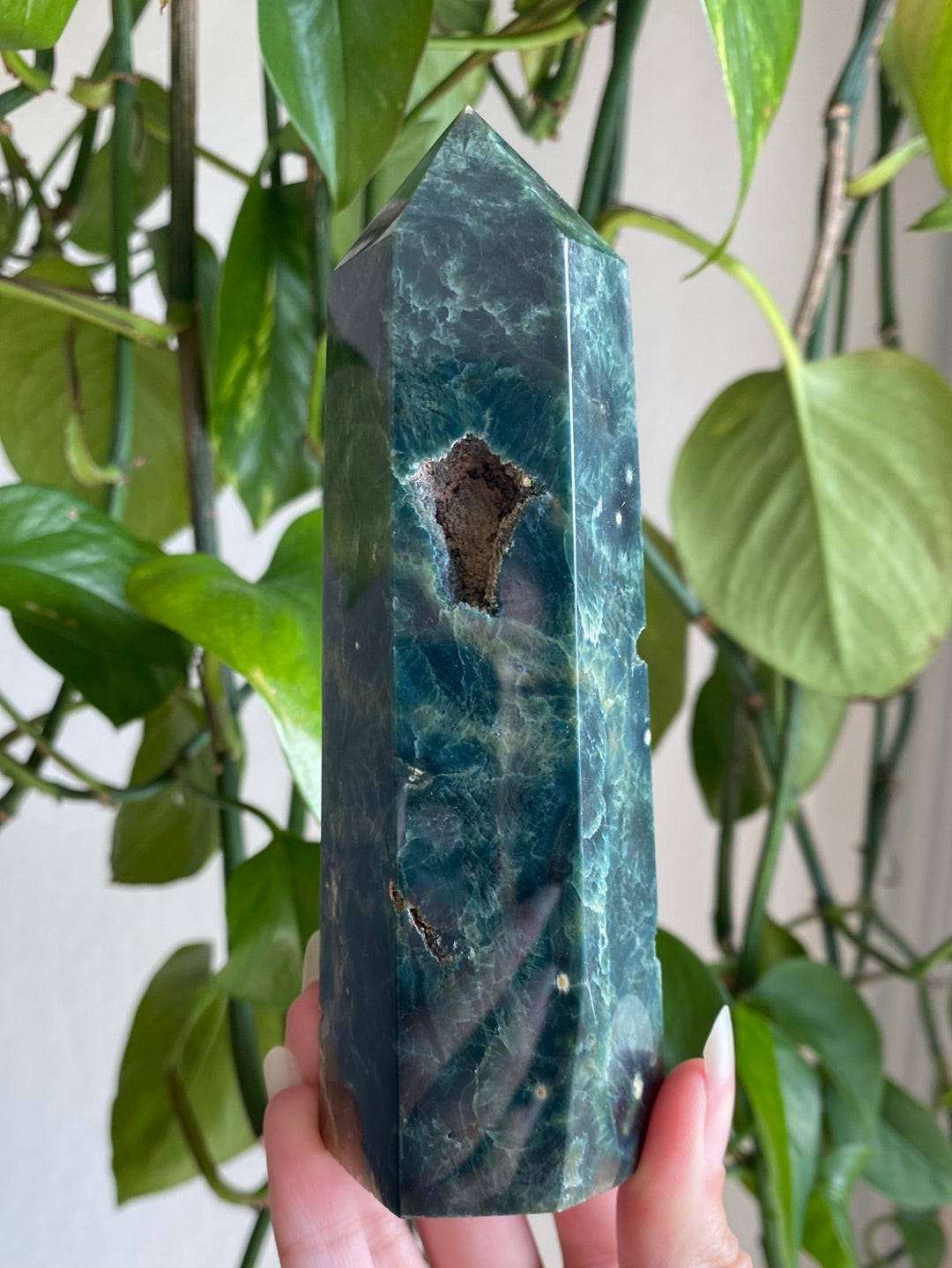 Moody Dark Green Jasper Tower