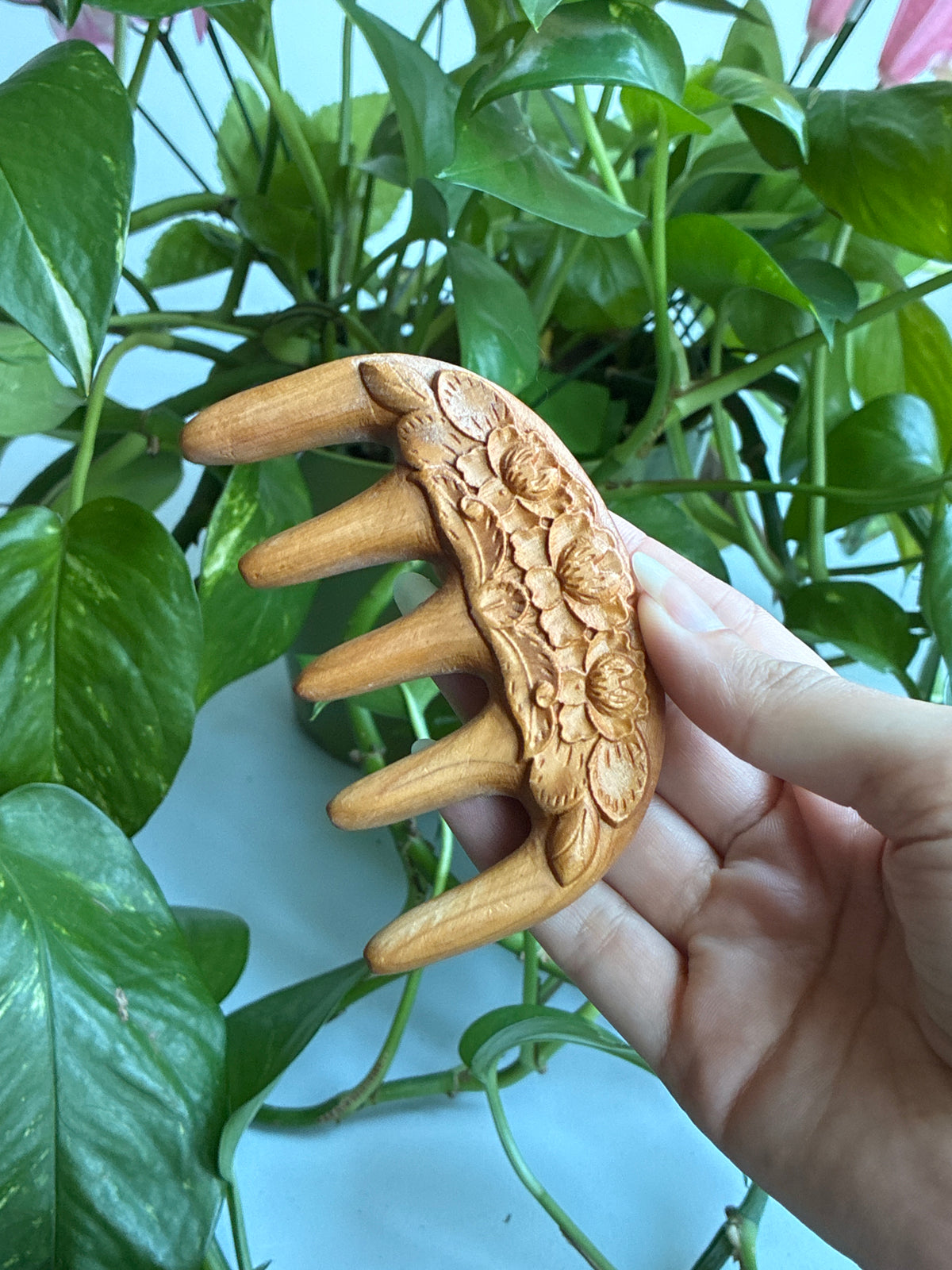 Lotus Wide Tooth Wood Comb