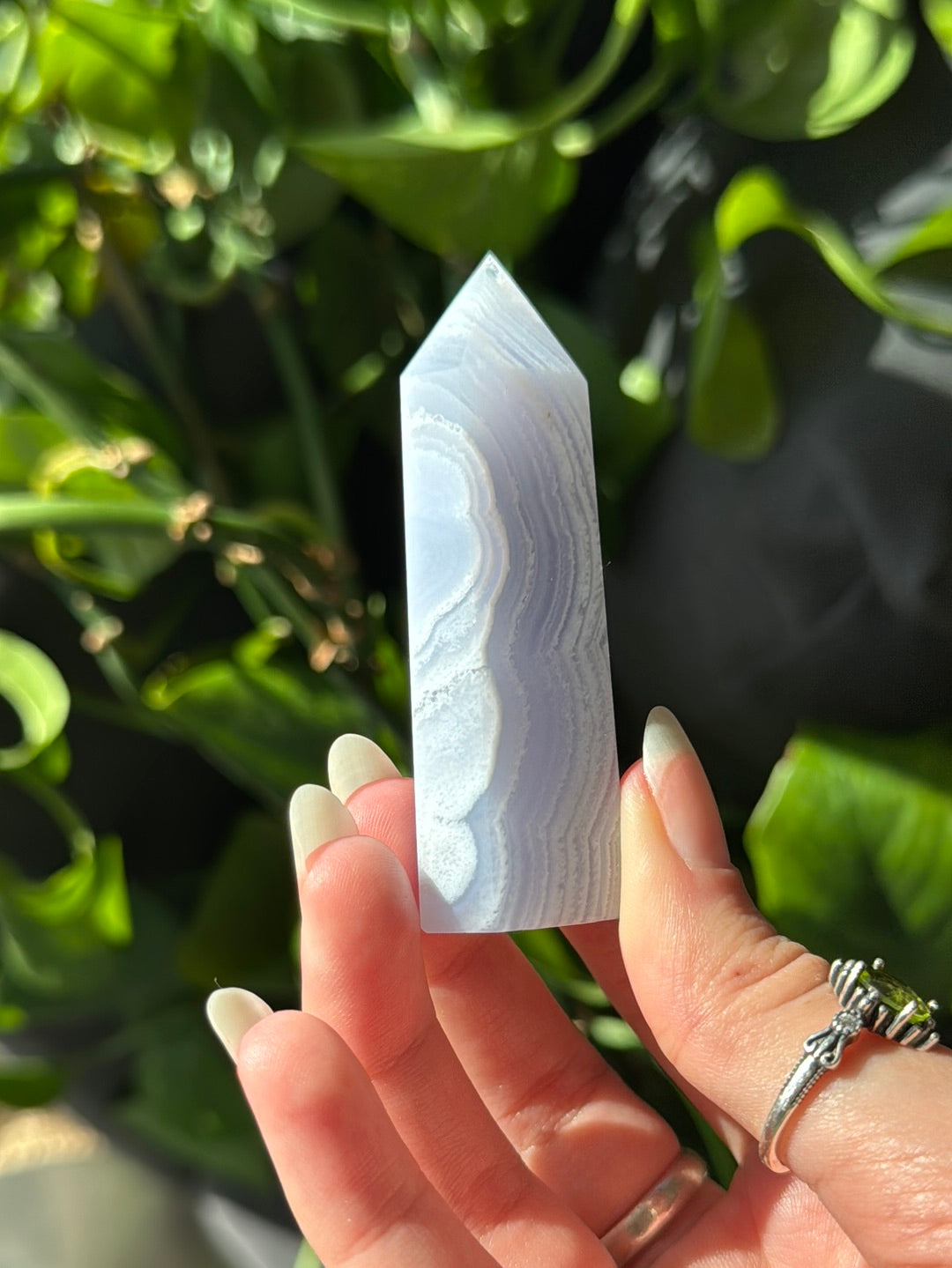 High Grade Blue Lace Agate Tower B