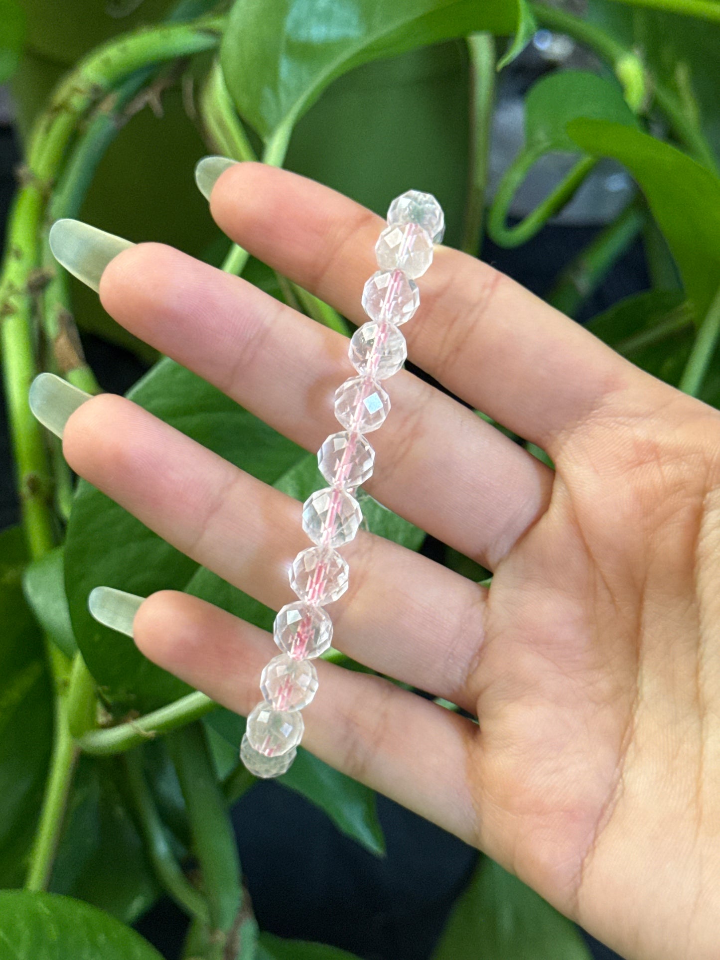 Rose Quartz Faceted Bracelet