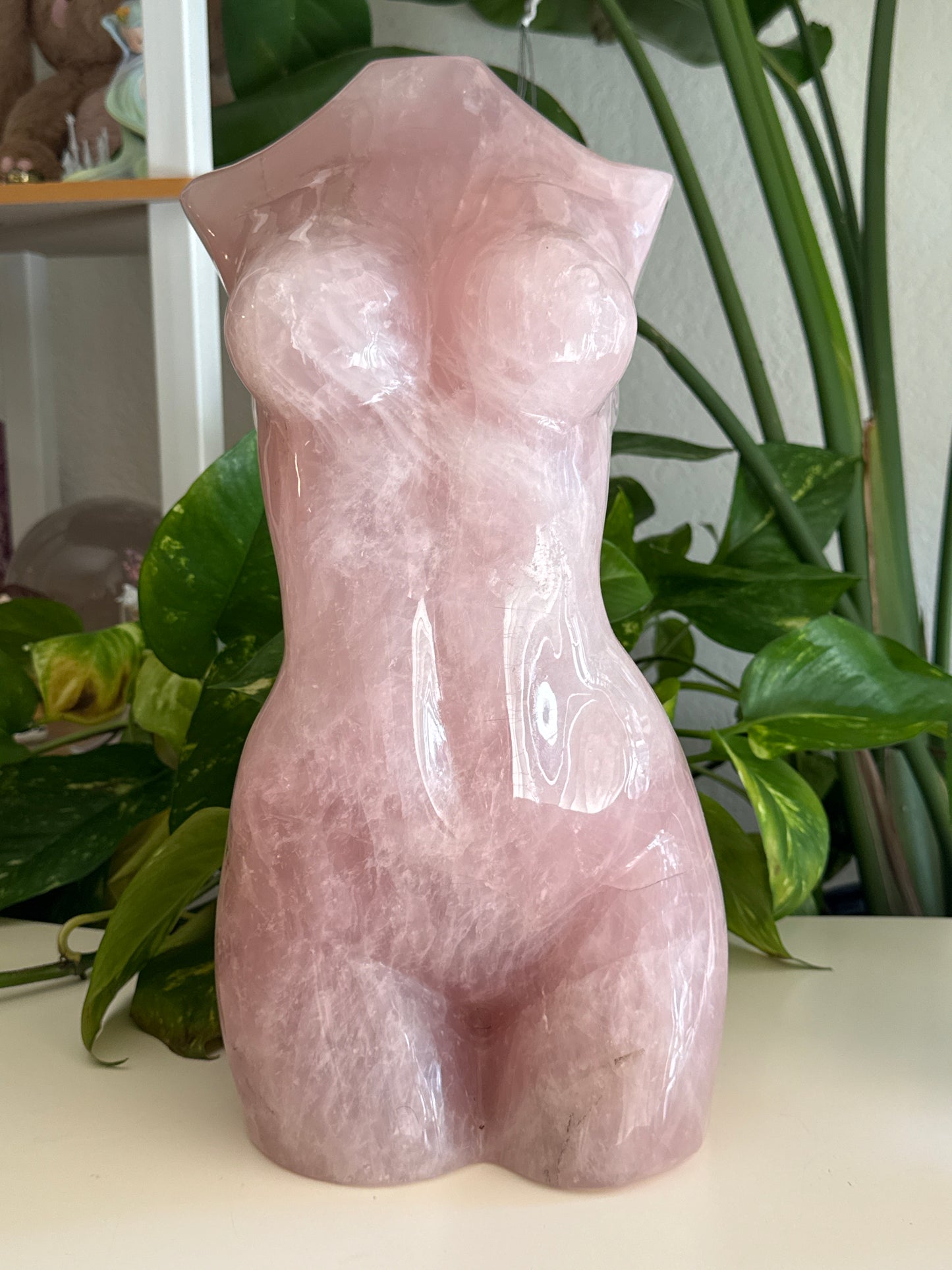 HUGE Statement 15.5” Rose Quartz Goddess Body
