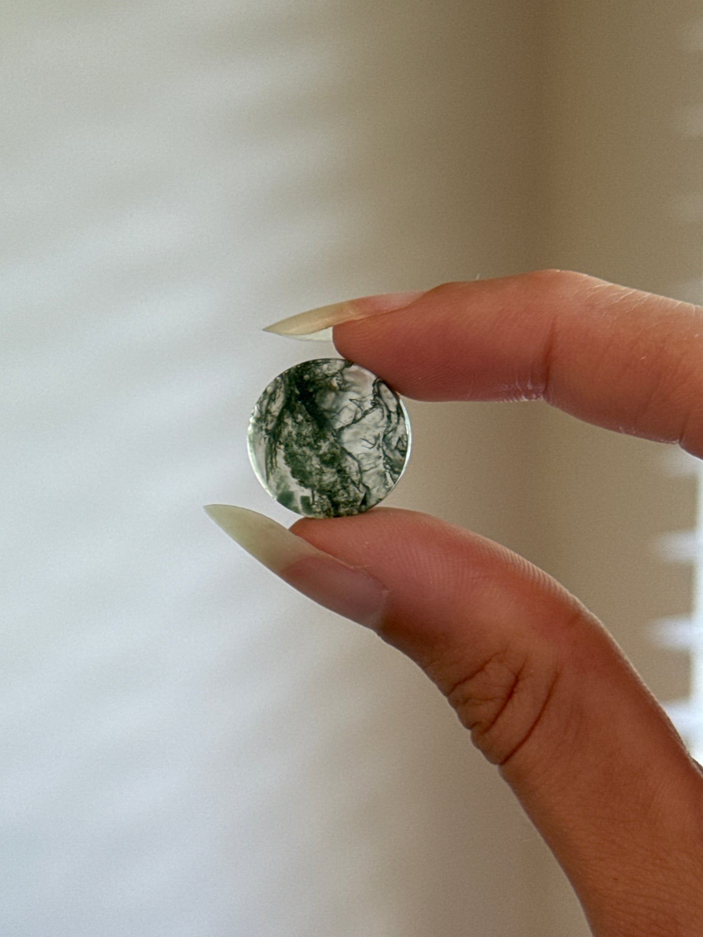 High Grade Moss Agate Disk