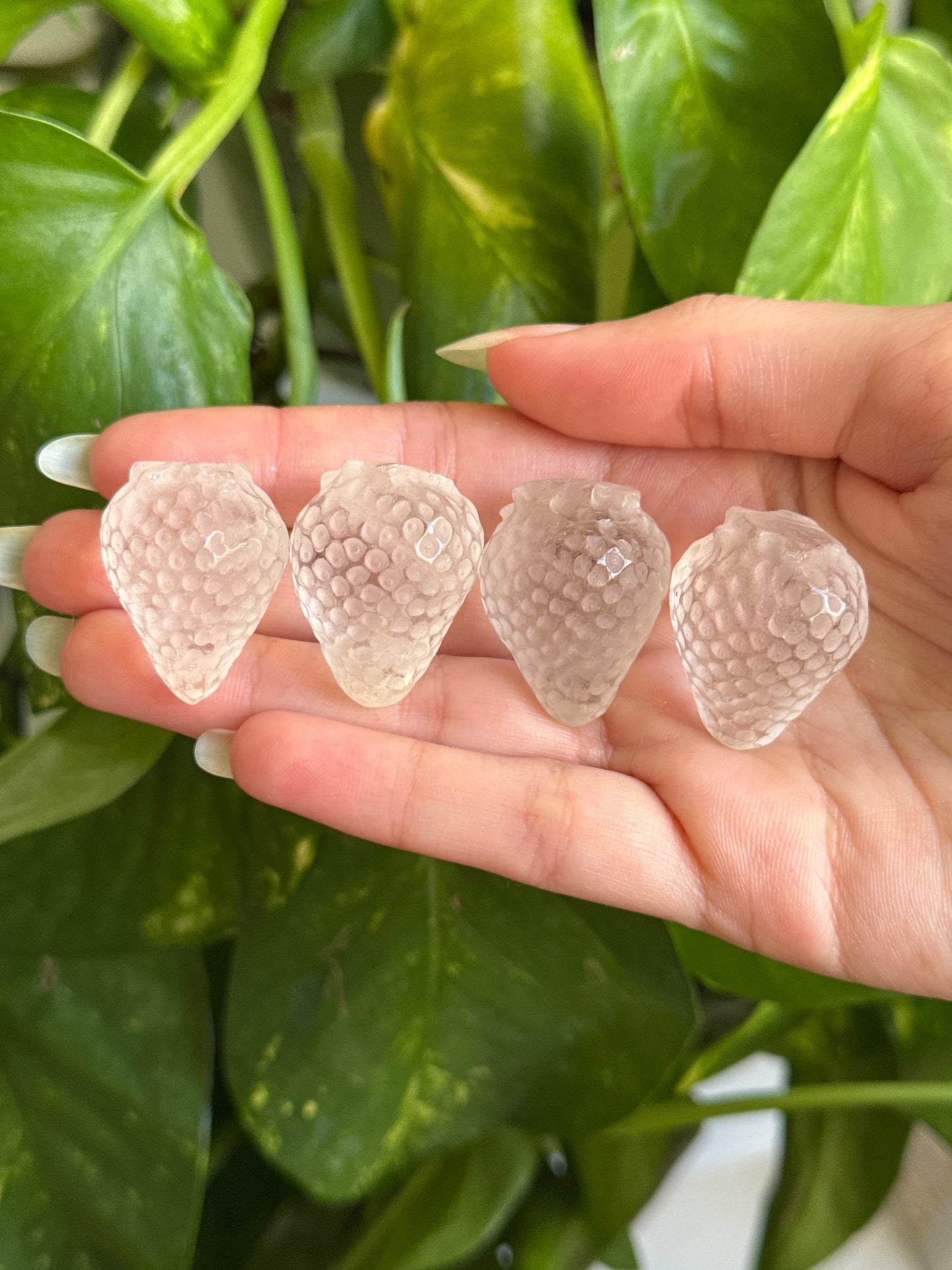 Clear Quartz Strawberry