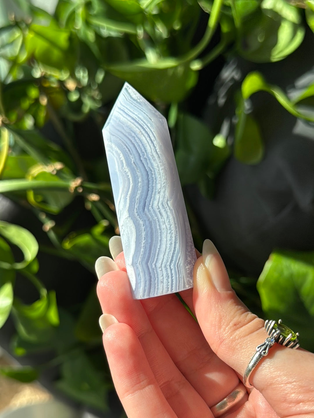 High Grade Blue Lace Agate Tower B