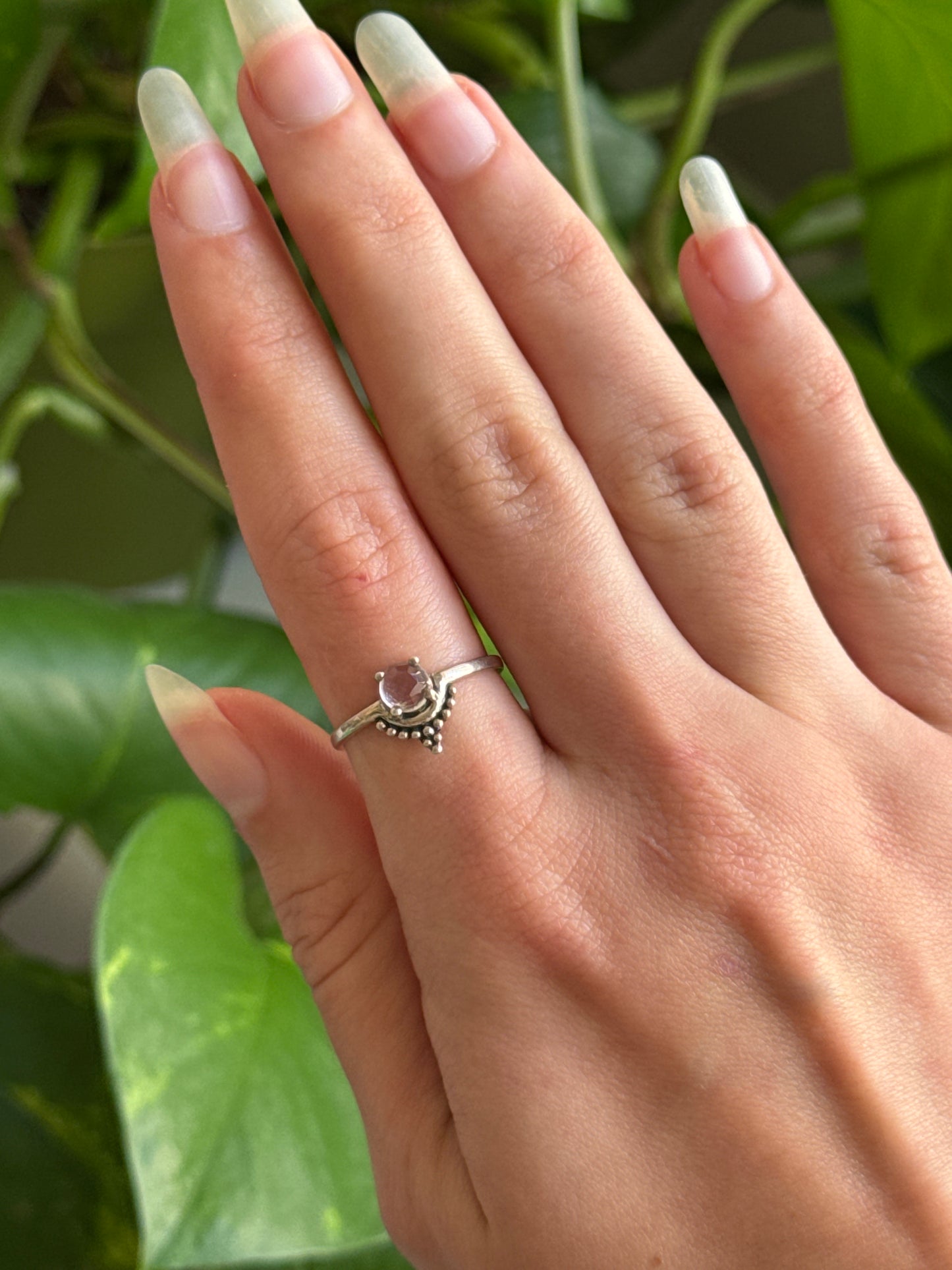 Clear Quartz Size 6 925 Sterling Silver Ring