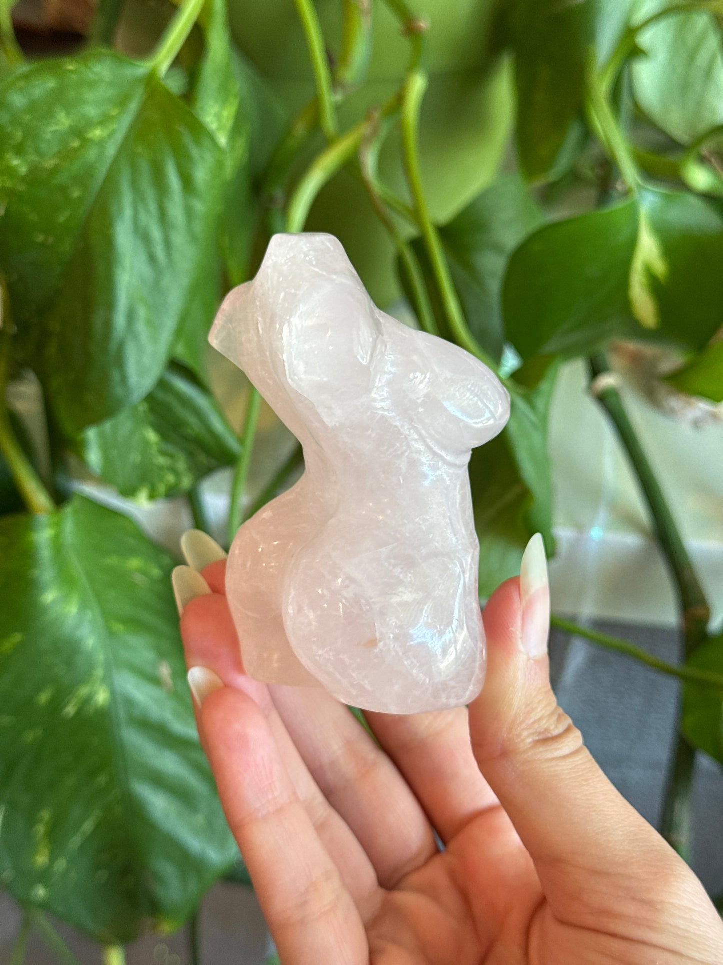 Rose Quartz Curvy Goddess Body with Star Flash