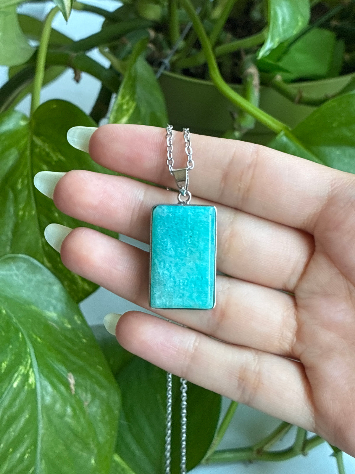 Amazonite Rectangle Necklace