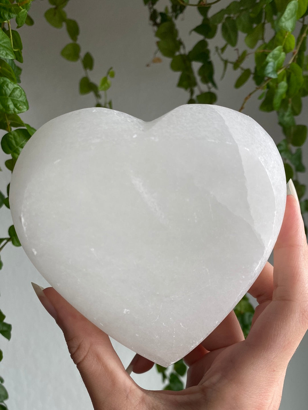 Large Selenite/Satin Spar Heart Bowl